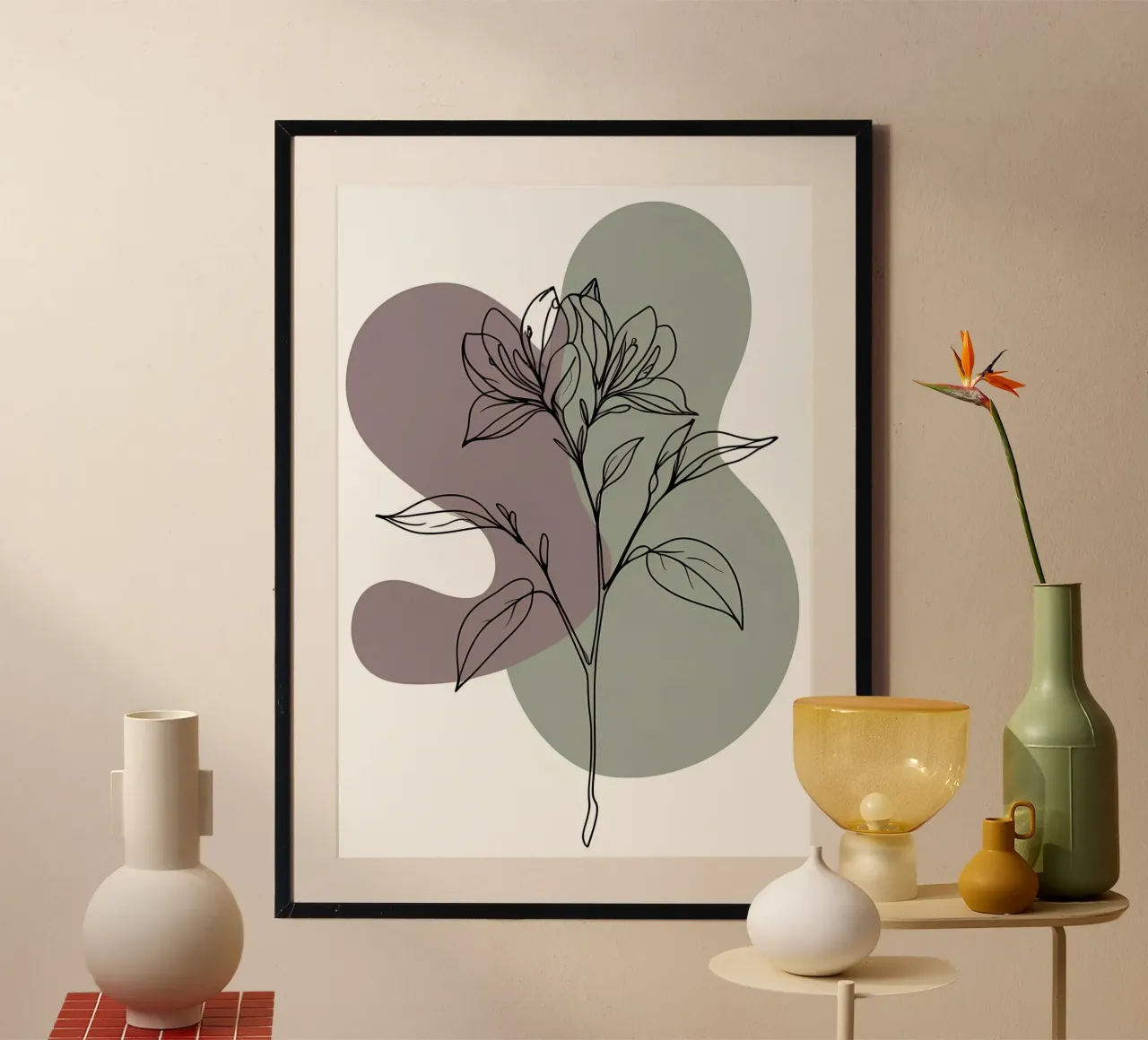 Dessin au trait minimaliste d'une seule fleur d'azalée hahnemühle de Bloom And Brush