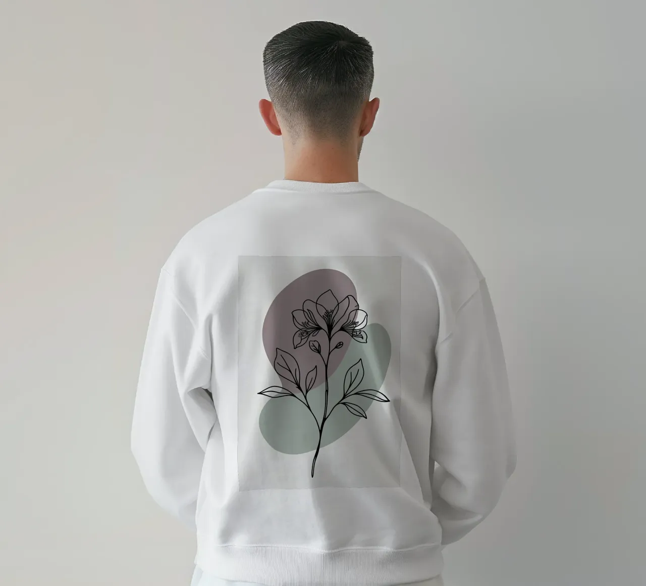 Dessin au trait minimaliste d'une seule fleur d'azalée sweat de Bloom And Brush