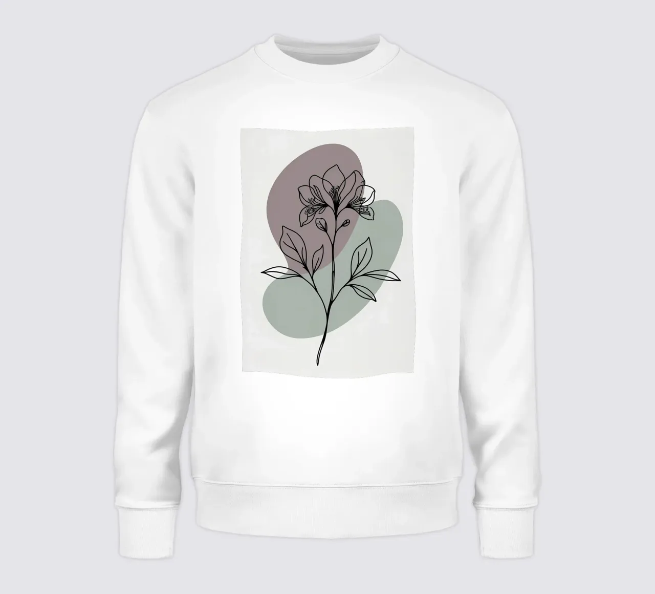 Dessin au trait minimaliste d'une seule fleur d'azalée sweat de Bloom And Brush