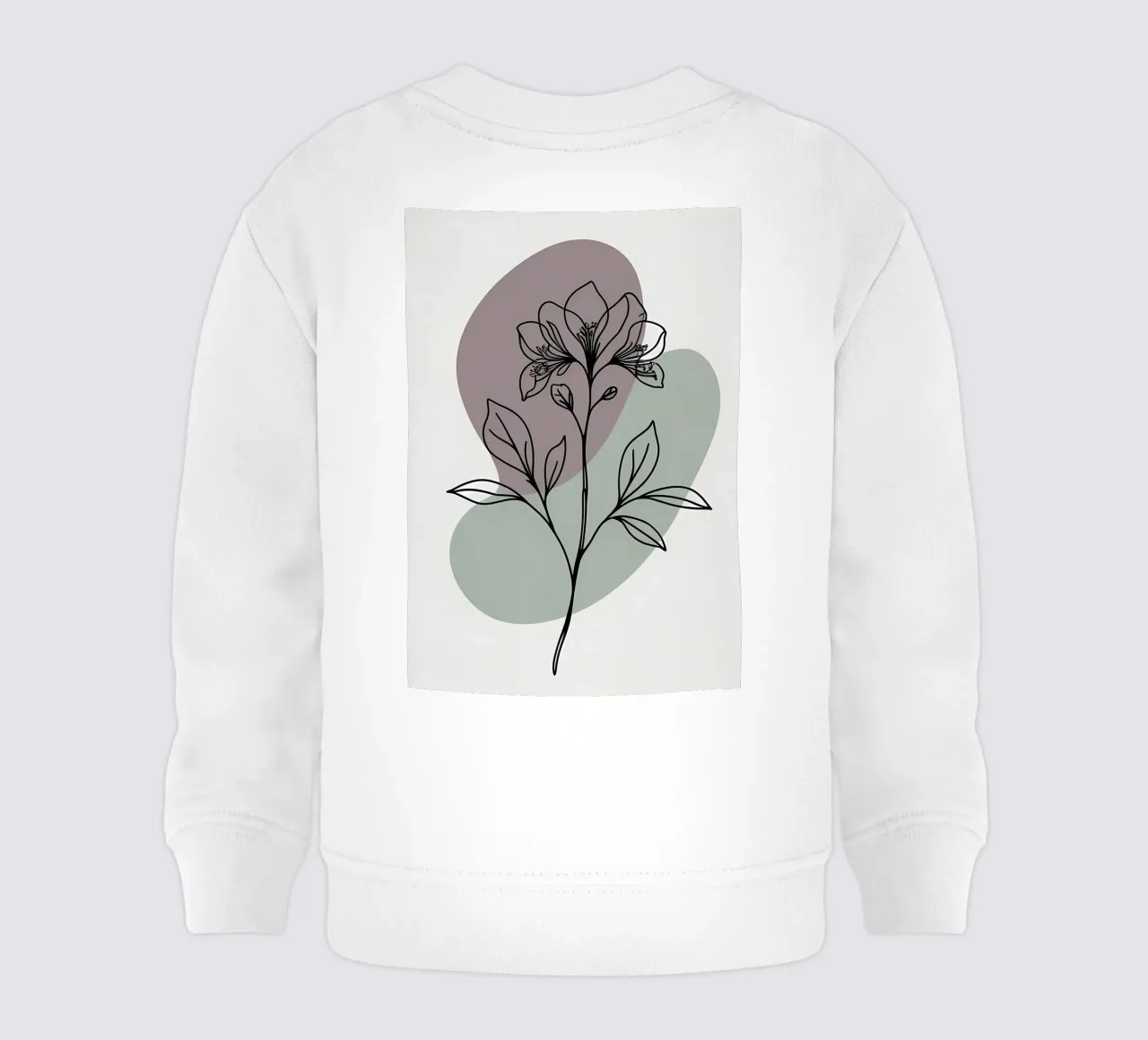 Line art minimalista di un singolo fiore di azalea felpa neonato da Bloom And Brush