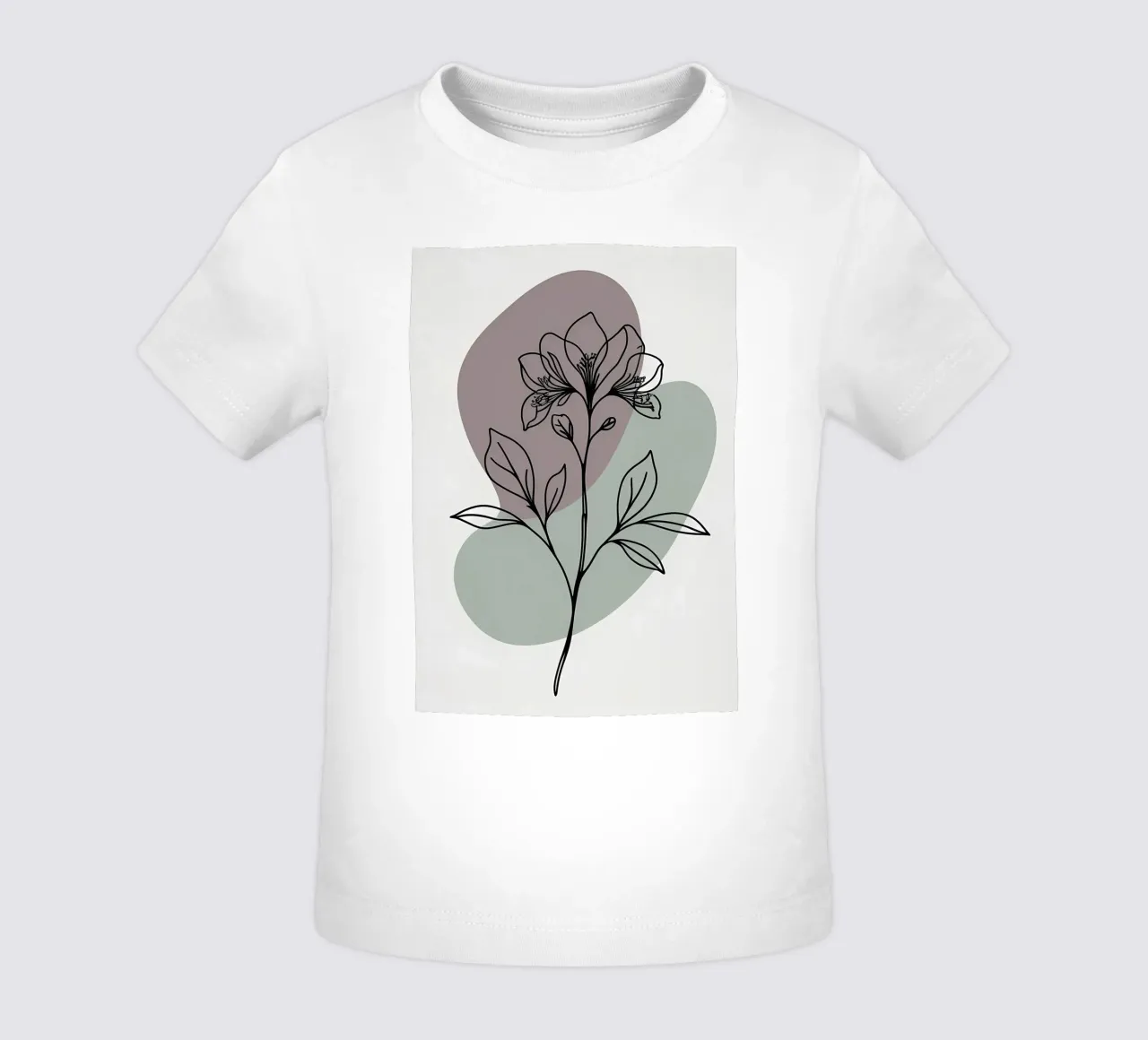 Line art minimalista di un singolo fiore di azalea maglietta neonato da Bloom And Brush