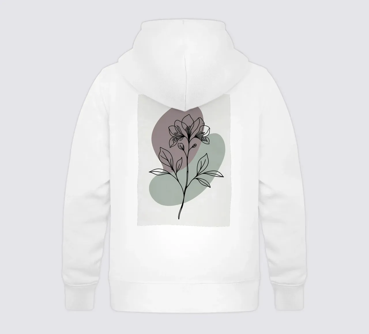 Line art minimalista di un singolo fiore di azalea felpa bambino con cappuccio da Bloom And Brush