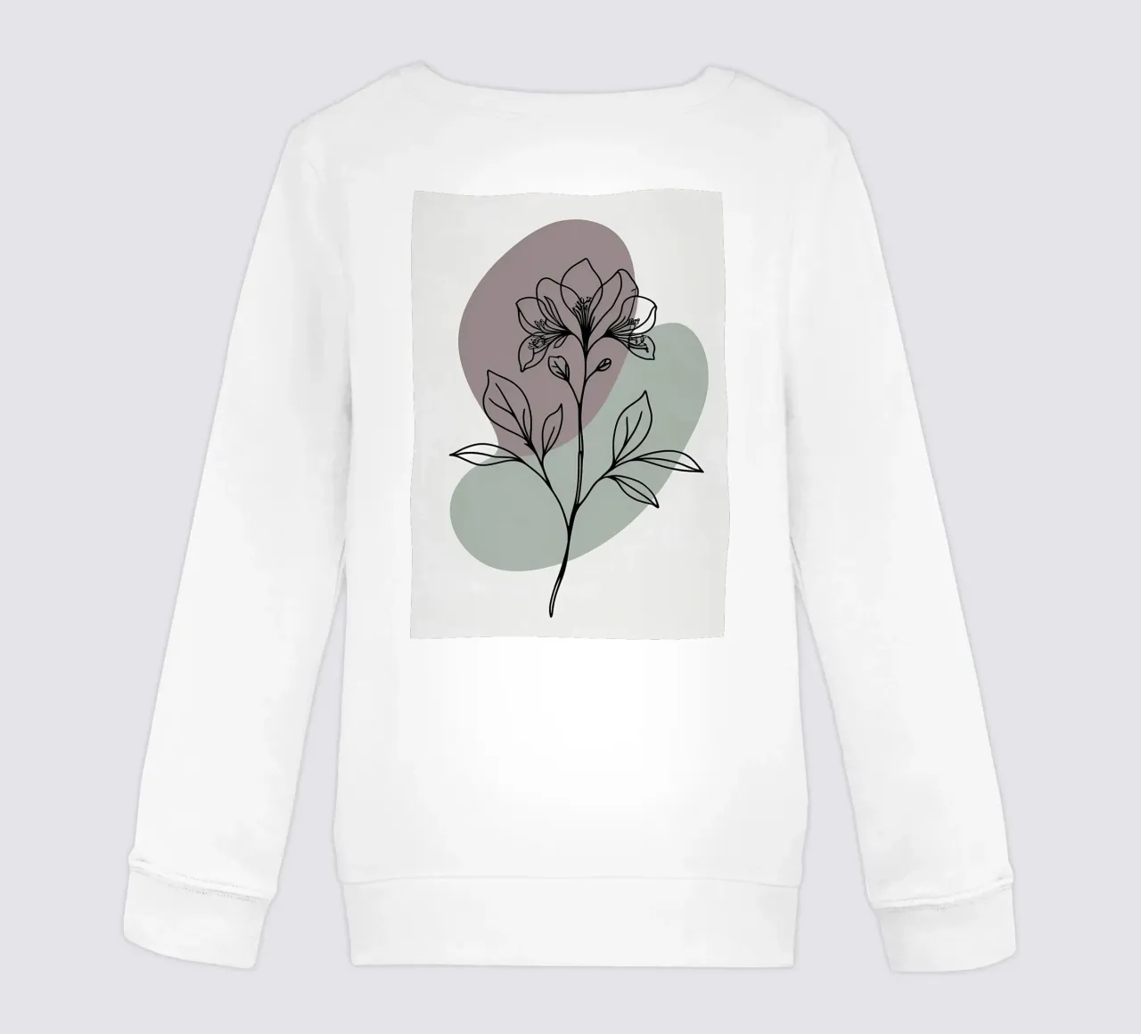 Line art minimalista di un singolo fiore di azalea felpa bambino da Bloom And Brush