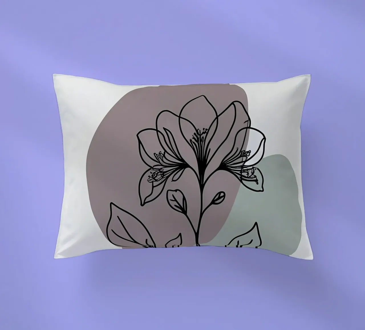 Line art minimalista di un singolo fiore di azalea cuscino da Bloom And Brush