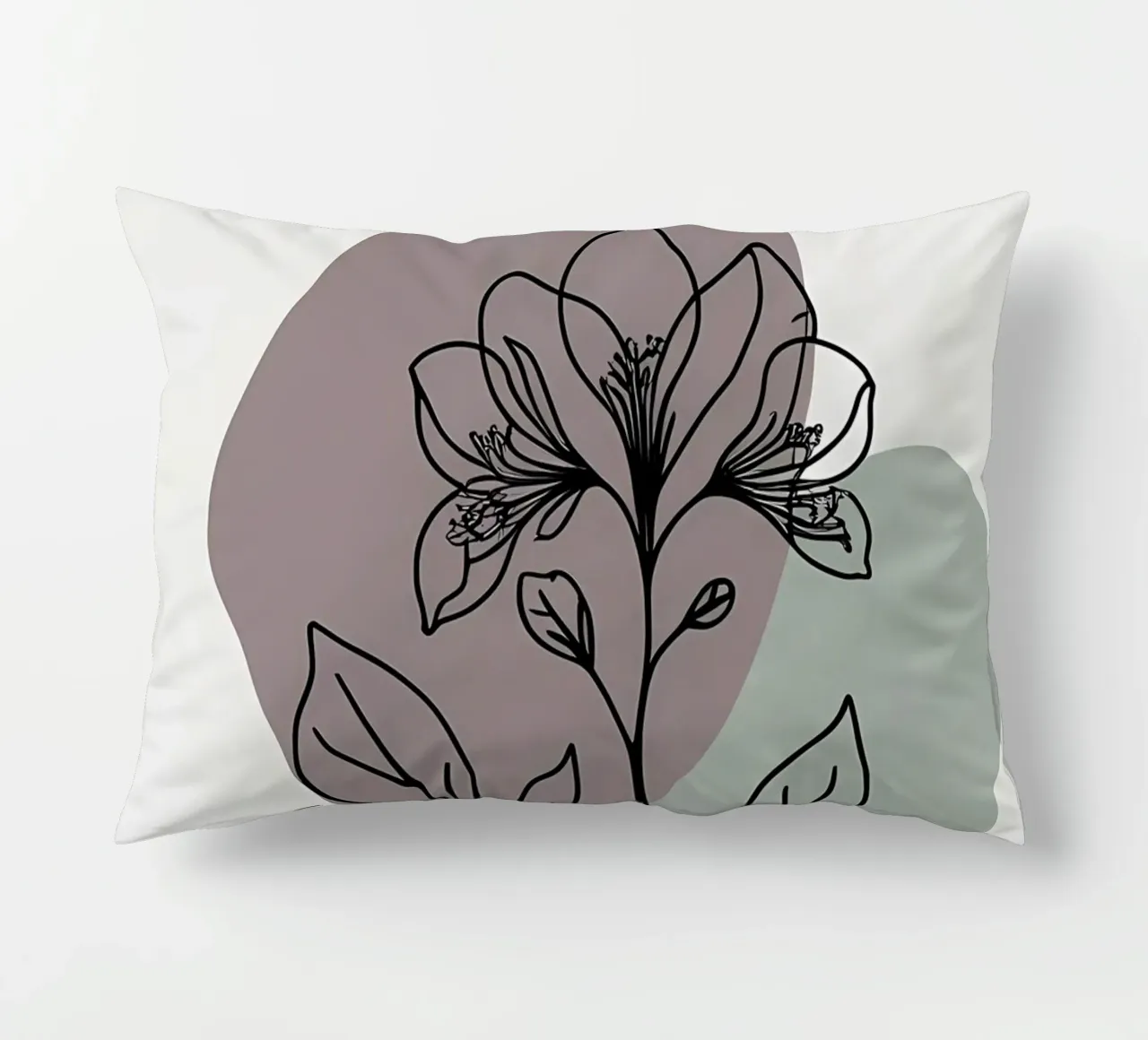 Line art minimalista di un singolo fiore di azalea cuscino da Bloom And Brush