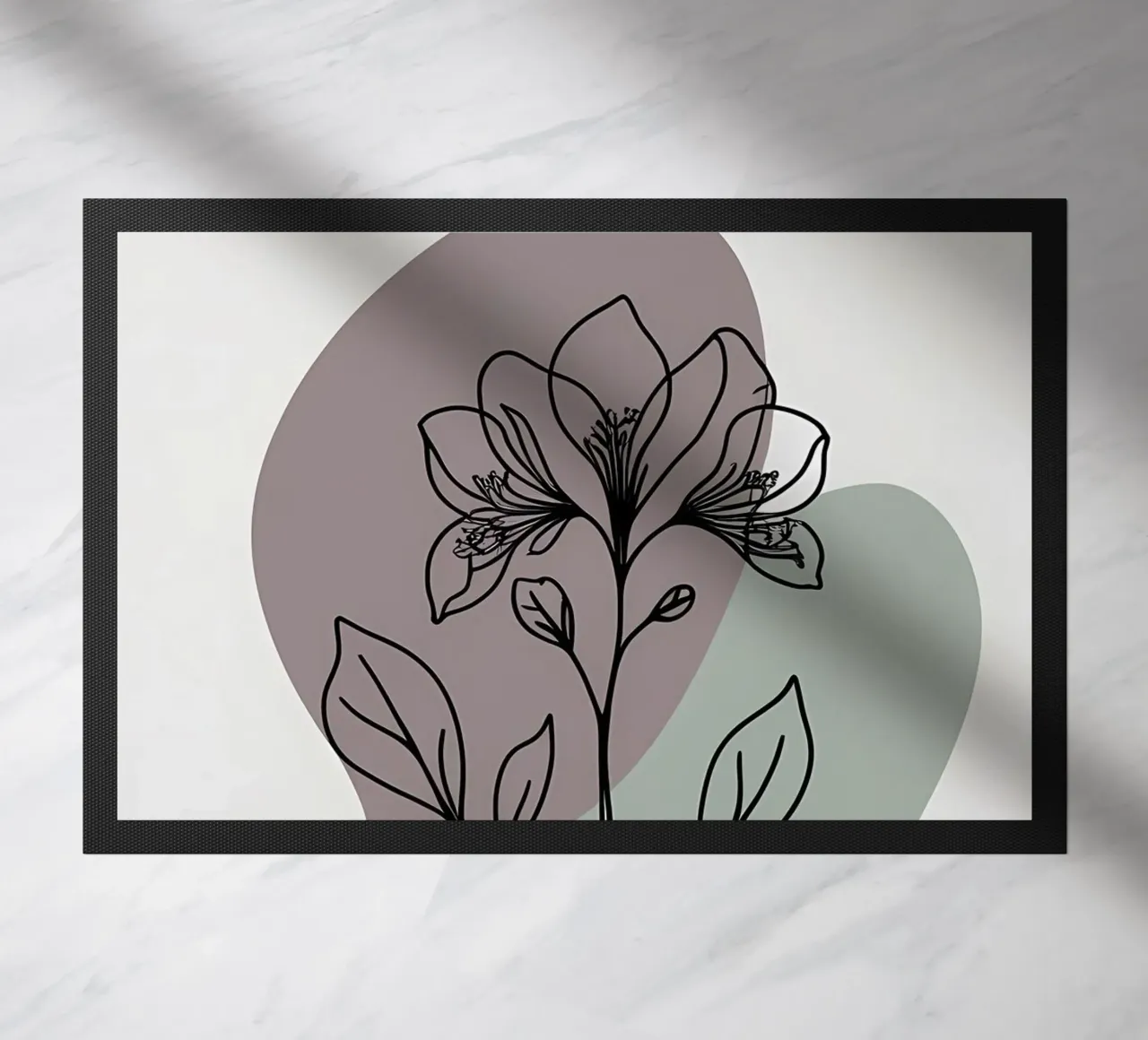 Line art minimalista di un singolo fiore di azalea zerbino da Bloom And Brush