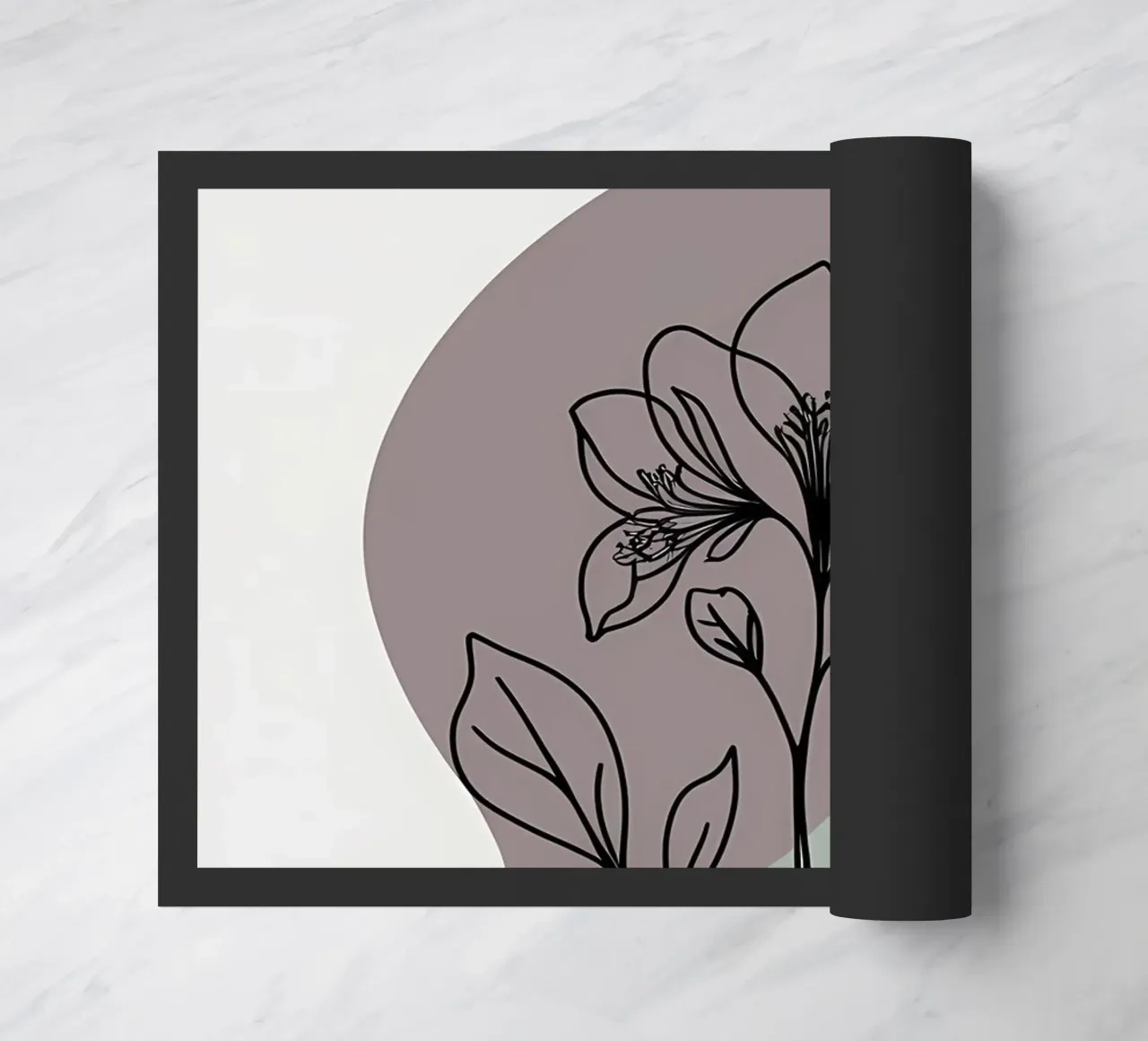 Line art minimalista di un singolo fiore di azalea zerbino da Bloom And Brush