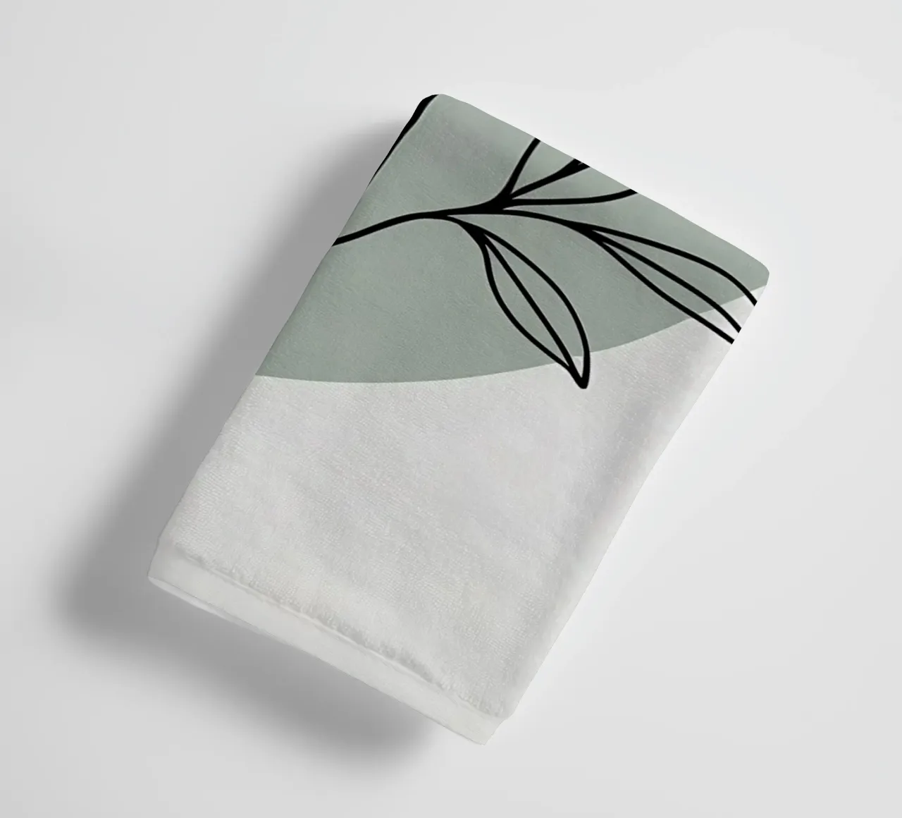 Minimalist line art of a single azalea flower towel by Bloom And Brush