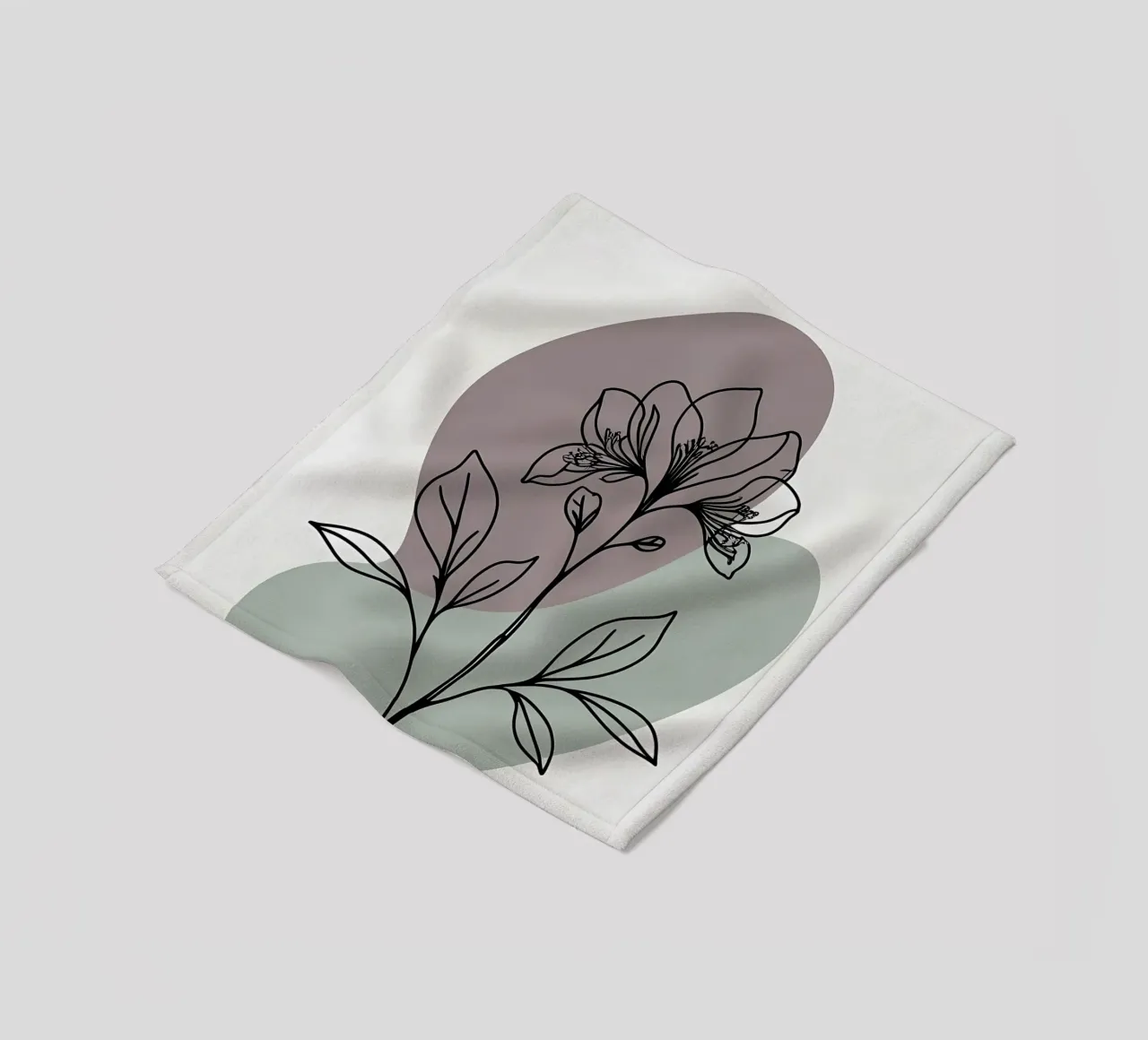 Line art minimalista di un singolo fiore di azalea coperta in pile da Bloom And Brush
