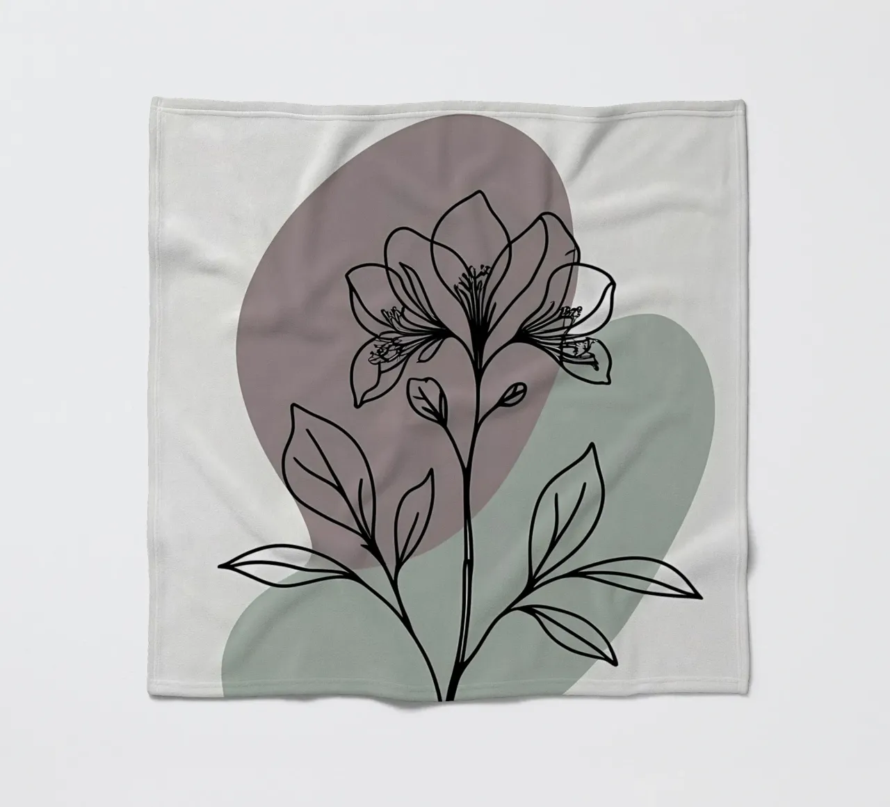 Line art minimalista di un singolo fiore di azalea coperta in pile da Bloom And Brush