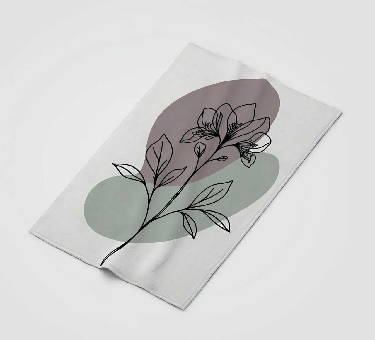 Line art minimalista di un singolo fiore di azalea coperta in pile da Bloom And Brush