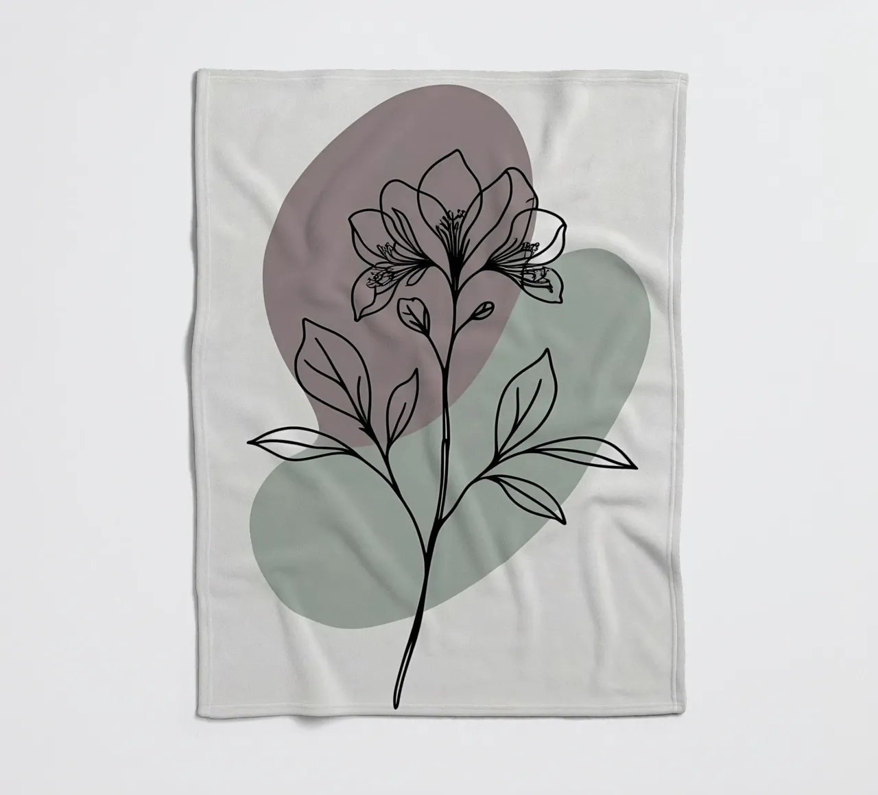 Line art minimalista di un singolo fiore di azalea coperta in pile da Bloom And Brush