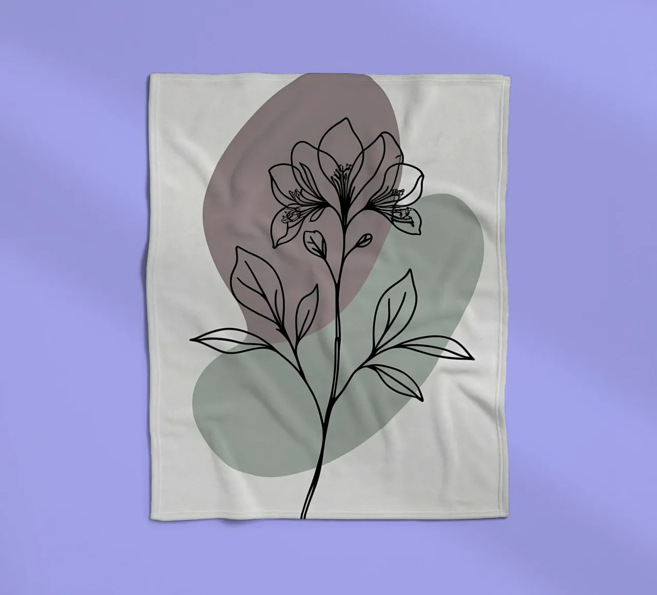 Line art minimalista di un singolo fiore di azalea coperta in pile da Bloom And Brush