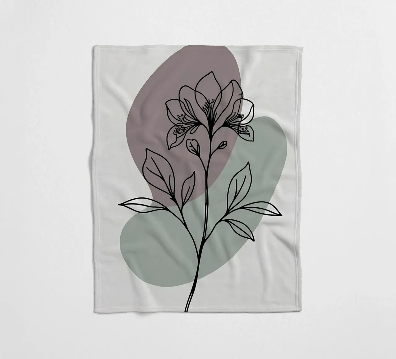 Line art minimalista di un singolo fiore di azalea coperta in pile da Bloom And Brush