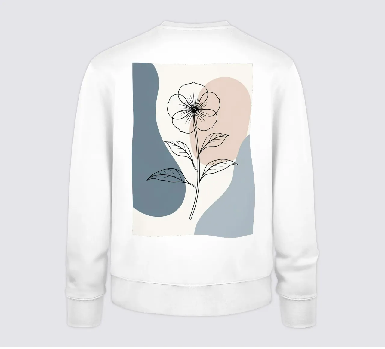 Dessin au trait minimaliste d'une seule fleur de bégonia sweat de Bloom And Brush