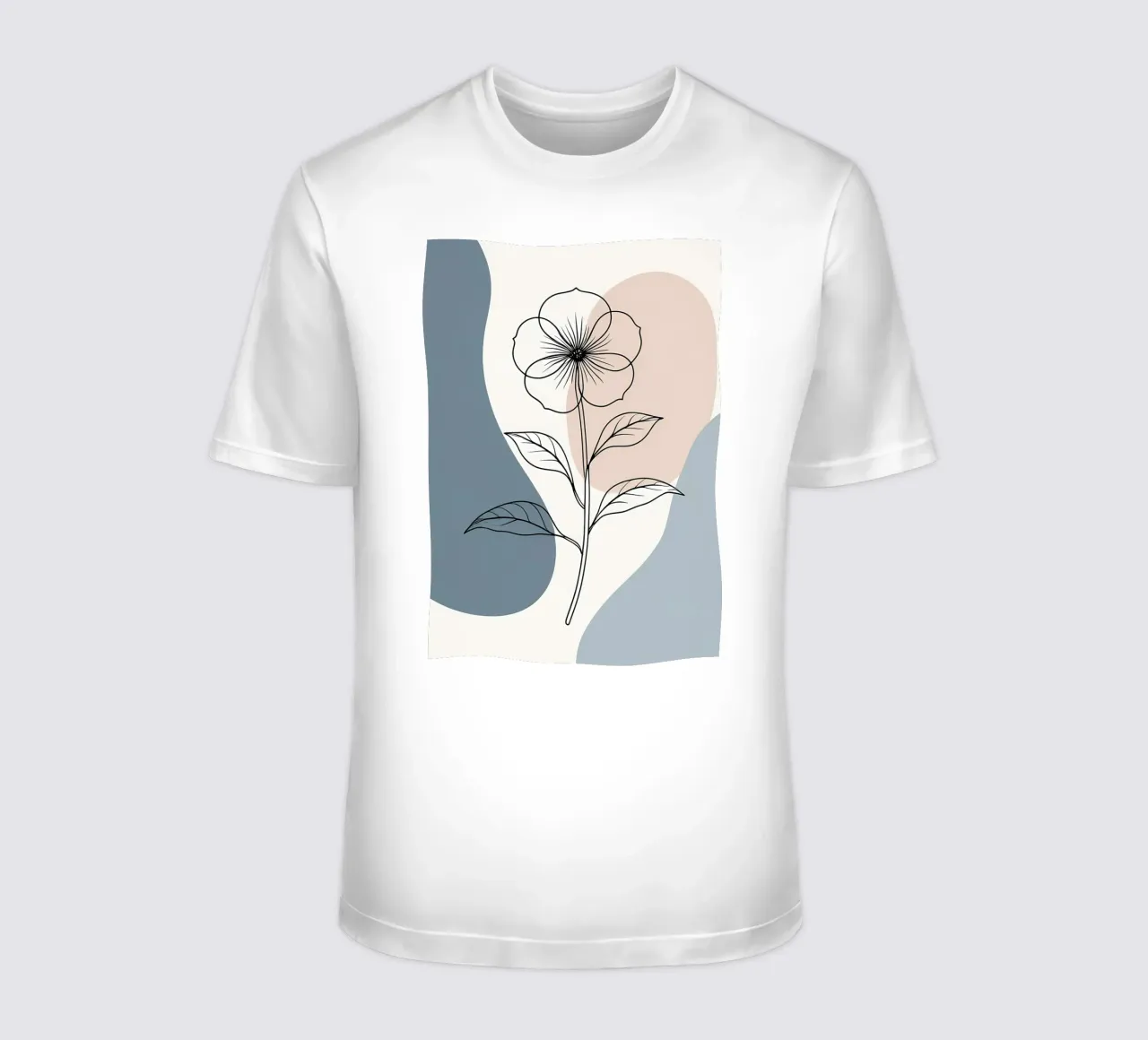 Line art minimalista di un singolo fiore di begonia t-shirt da Bloom And Brush