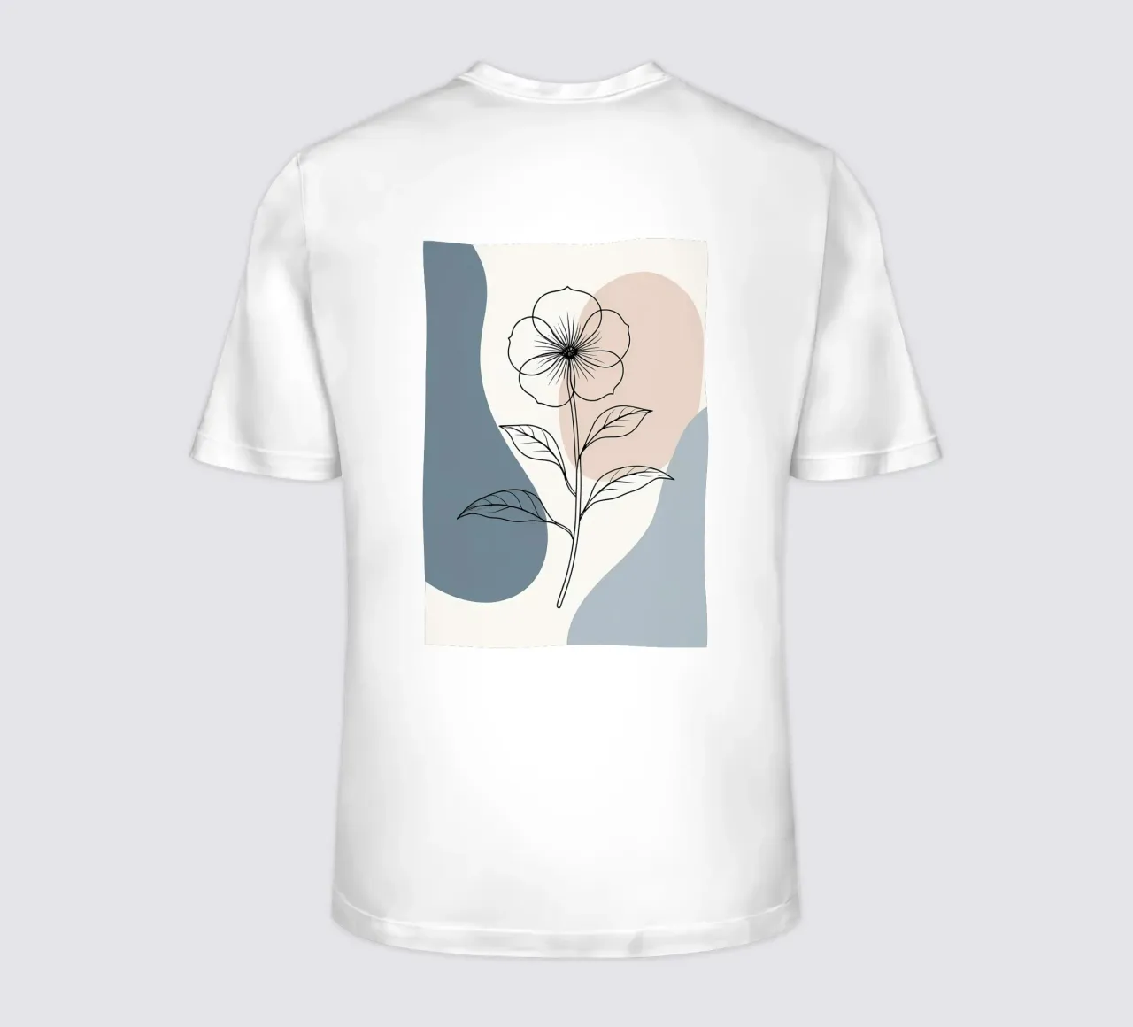 Line art minimalista di un singolo fiore di begonia t-shirt da Bloom And Brush
