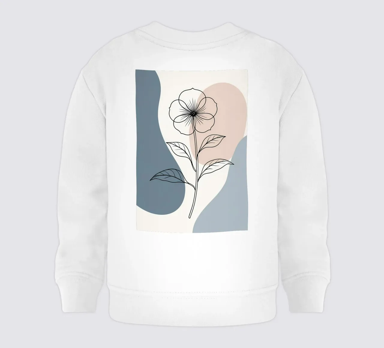 Line art minimalista di un singolo fiore di begonia felpa neonato da Bloom And Brush
