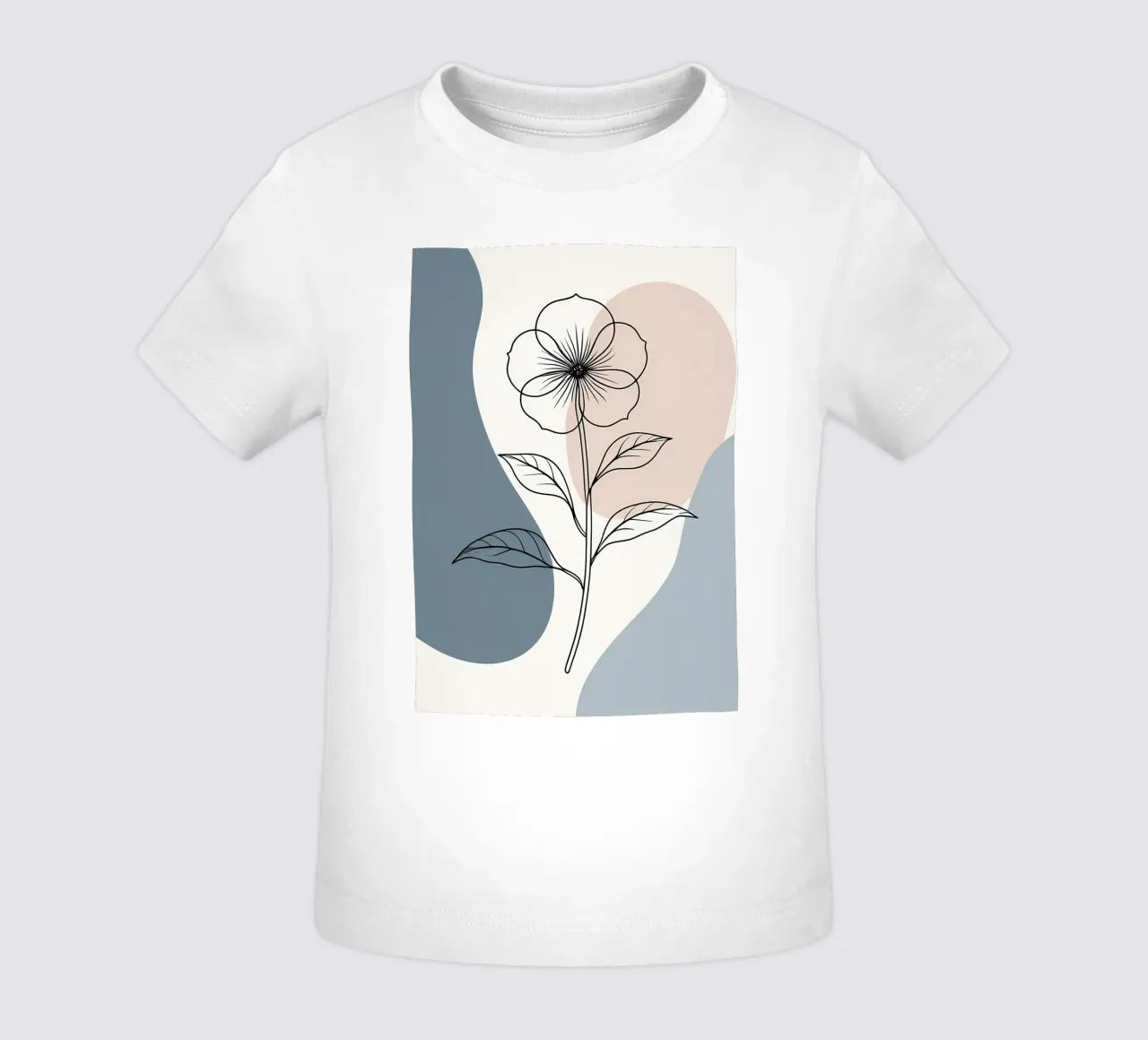 Line art minimalista di un singolo fiore di begonia maglietta neonato da Bloom And Brush