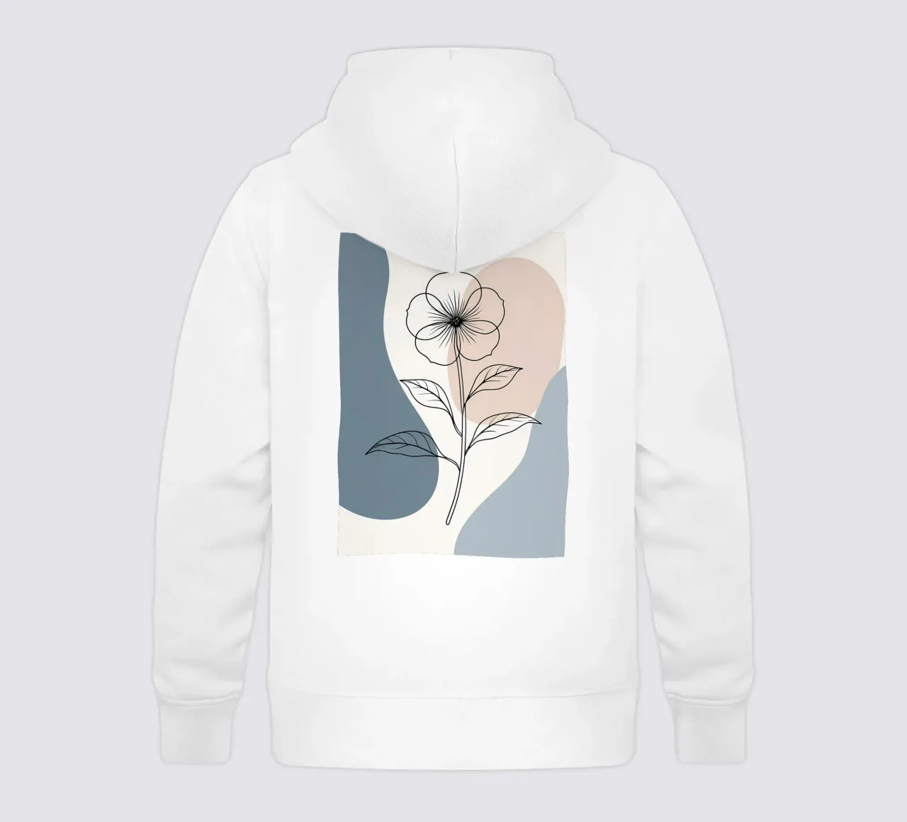 Line art minimalista di un singolo fiore di begonia felpa bambino con cappuccio da Bloom And Brush