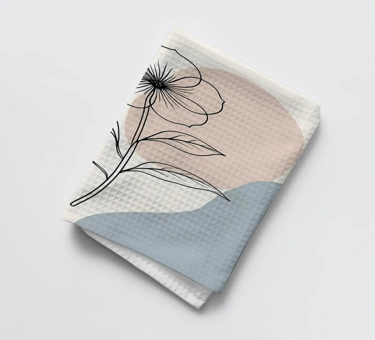 Dessin au trait minimaliste d'une seule fleur de bégonia torchon de Bloom And Brush