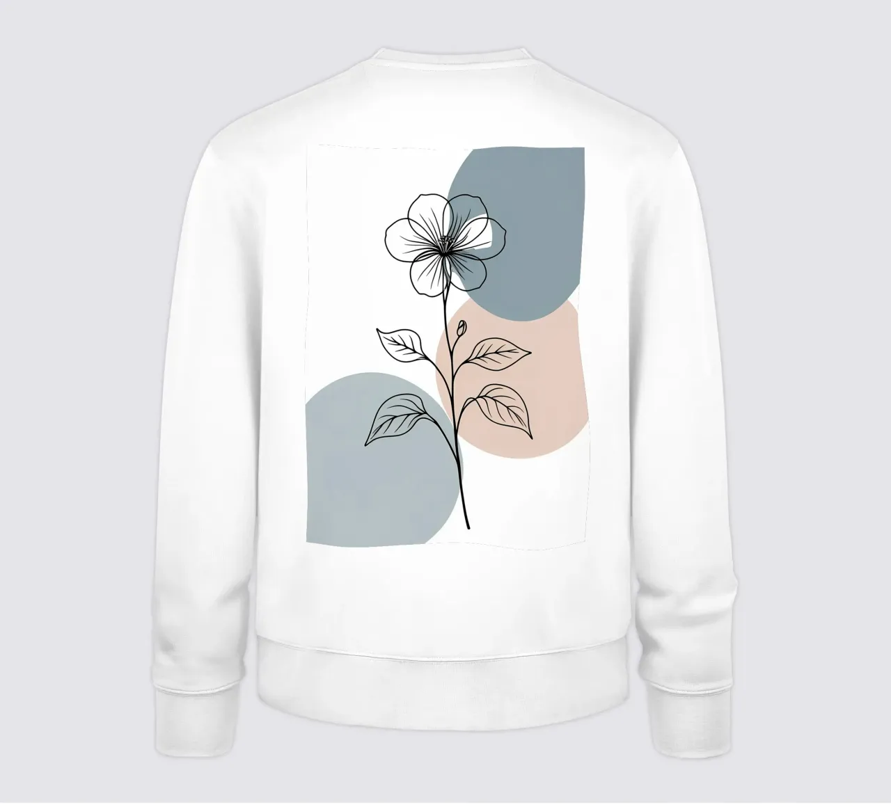 Line art minimalista di un singolo fiore di begonia felpa da Bloom And Brush
