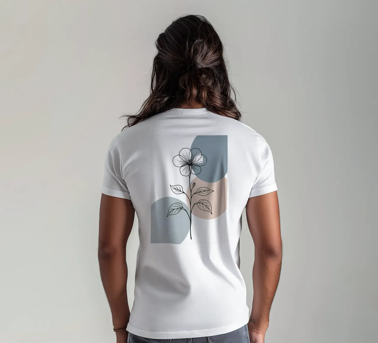 Line art minimalista di un singolo fiore di begonia t-shirt da Bloom And Brush
