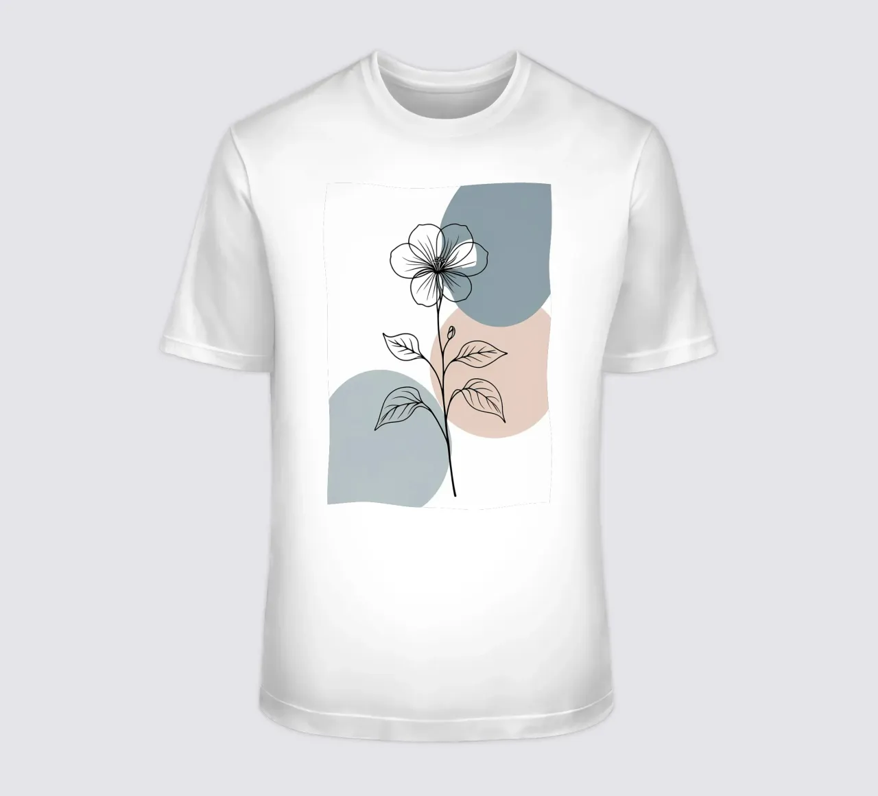 Line art minimalista di un singolo fiore di begonia t-shirt da Bloom And Brush