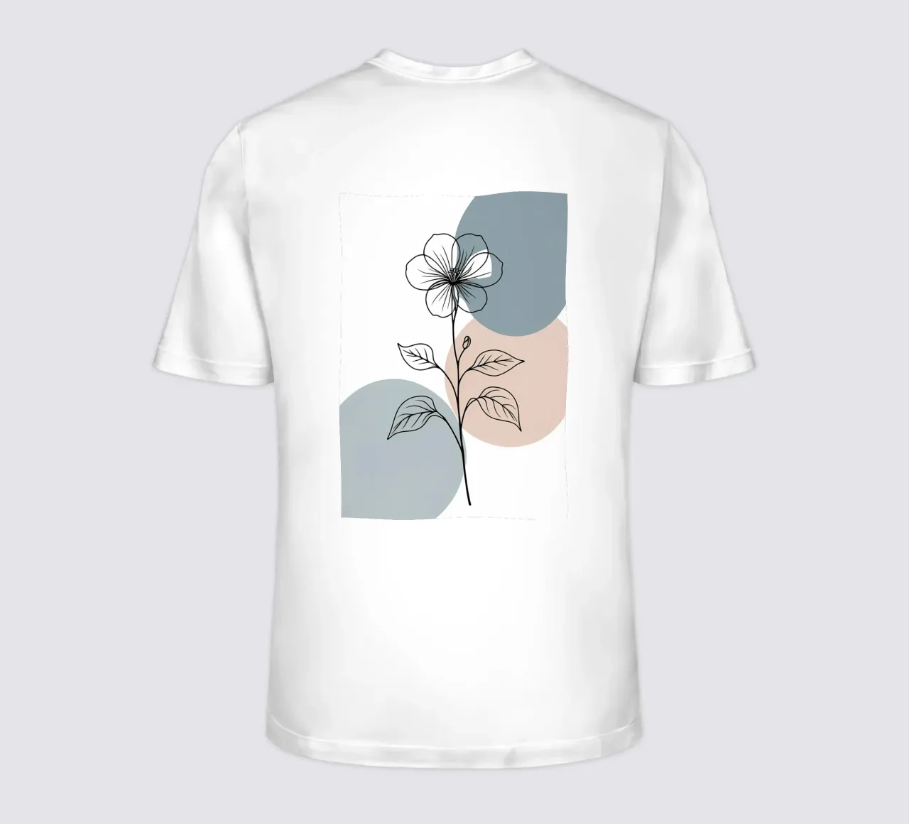 Line art minimalista di un singolo fiore di begonia t-shirt da Bloom And Brush