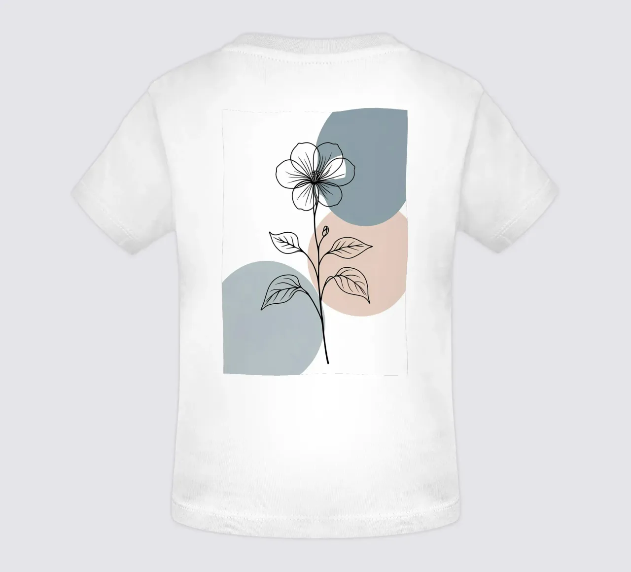 Line art minimalista di un singolo fiore di begonia maglietta neonato da Bloom And Brush