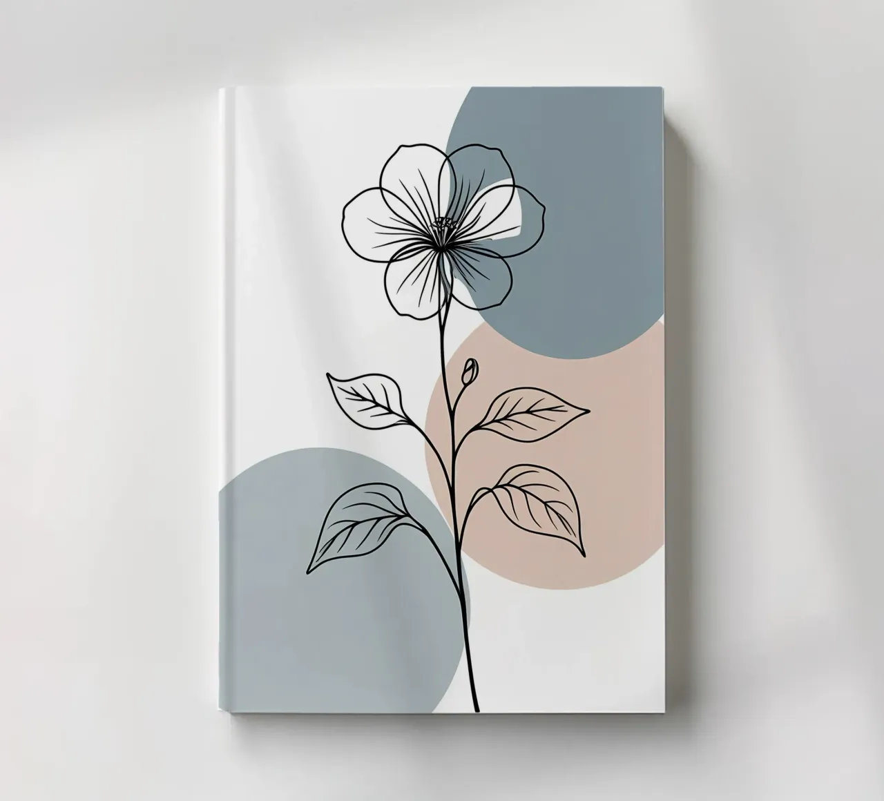 Line art minimalista di un singolo fiore di begonia diario da Bloom And Brush