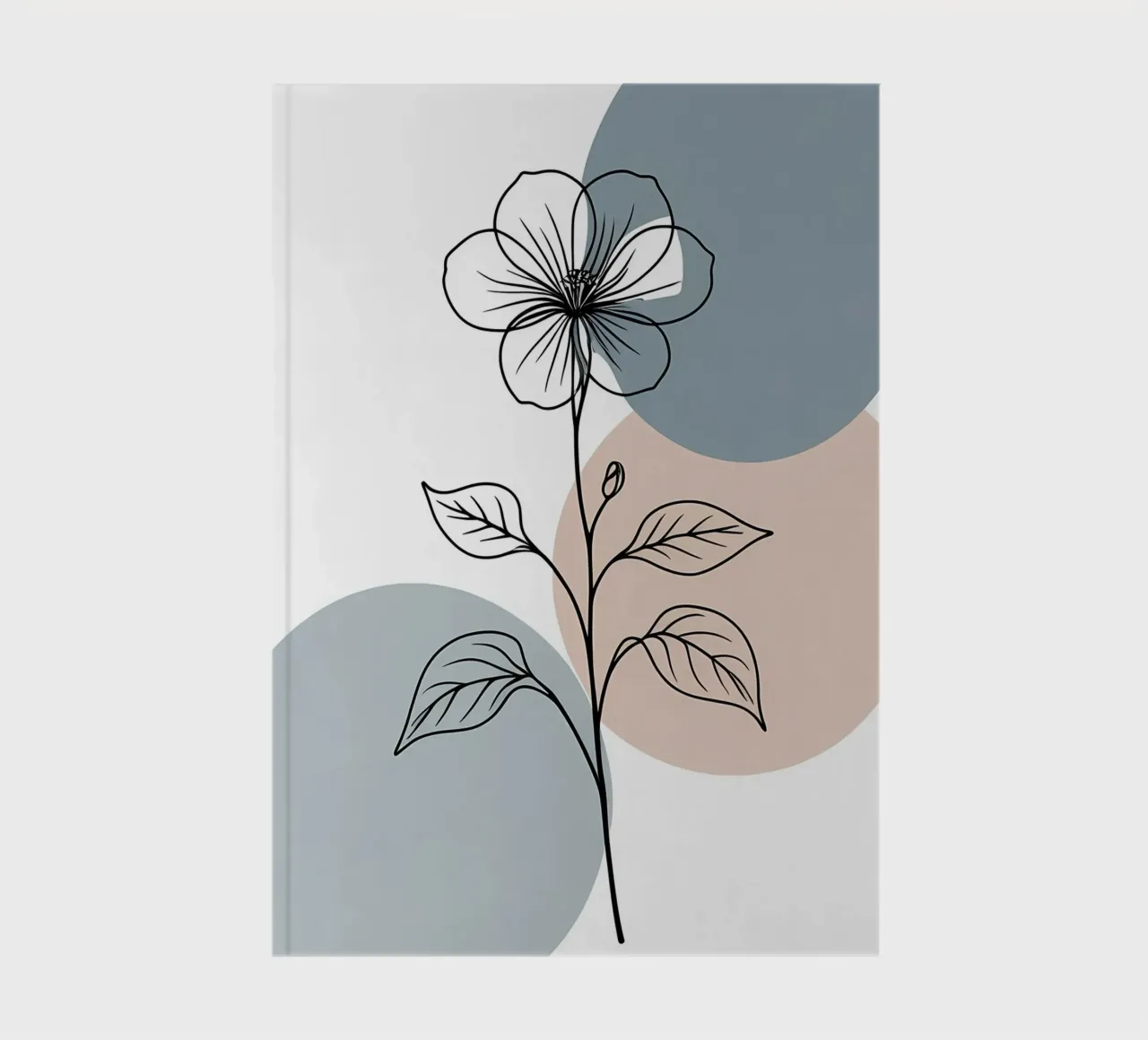 Line art minimalista di un singolo fiore di begonia diario da Bloom And Brush