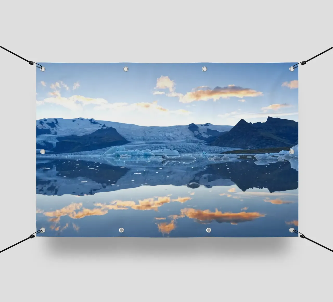 Laguna del ghiacciaio in Islanda telo in pvc da Fjöllart