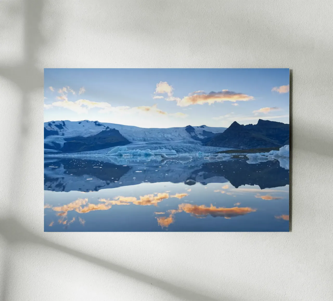 Laguna del ghiacciaio in Islanda alluminio dibond da Fjöllart