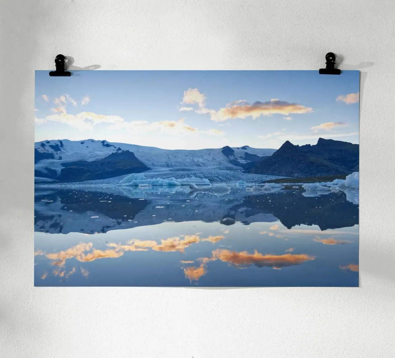 Laguna del ghiacciaio in Islanda carta hahnemühle da Fjöllart