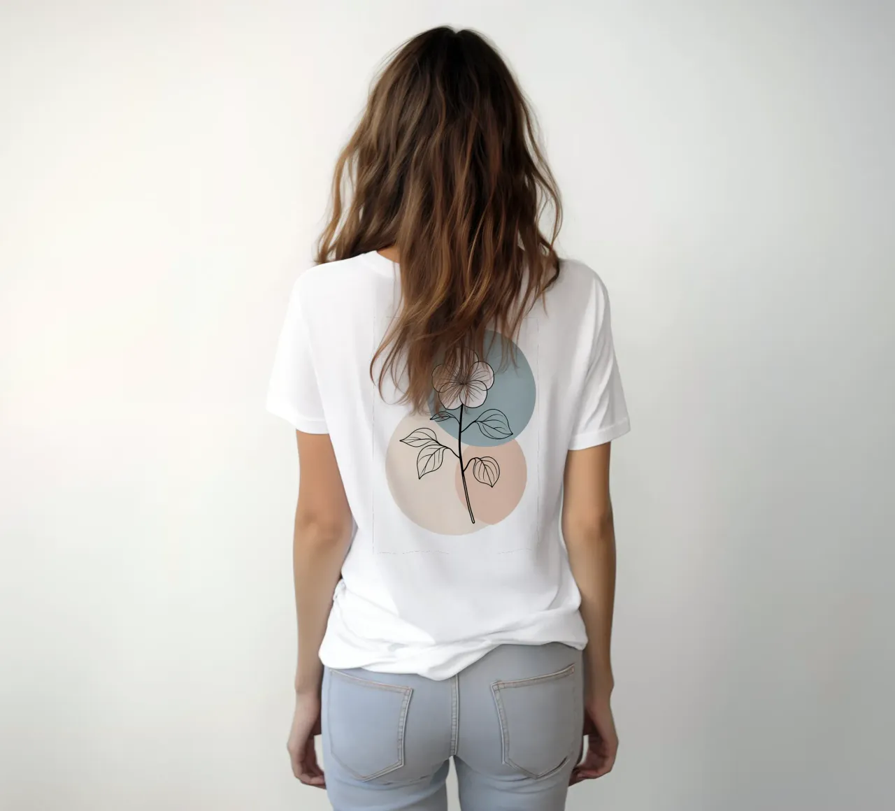 Line art minimalista di un singolo fiore di begonia t-shirt da Bloom And Brush