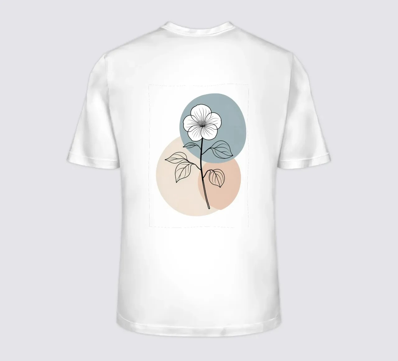 Line art minimalista di un singolo fiore di begonia t-shirt da Bloom And Brush