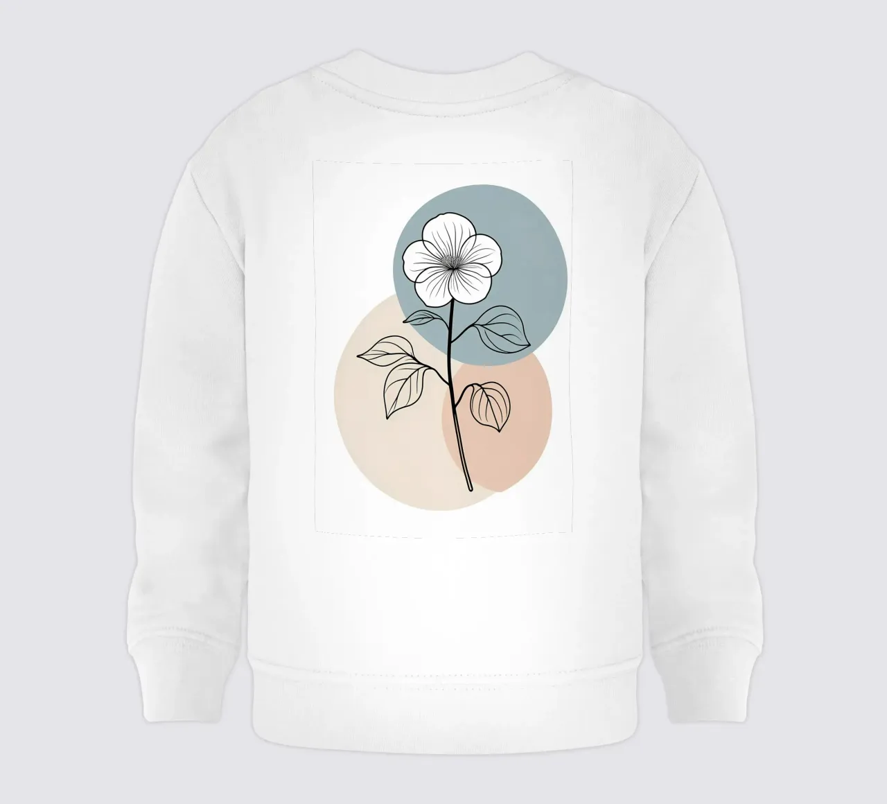 Line art minimalista di un singolo fiore di begonia felpa neonato da Bloom And Brush