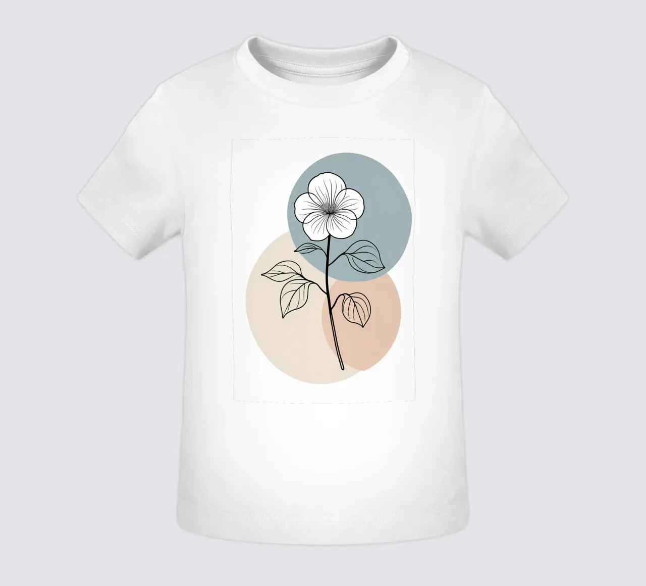 Line art minimalista di un singolo fiore di begonia maglietta neonato da Bloom And Brush