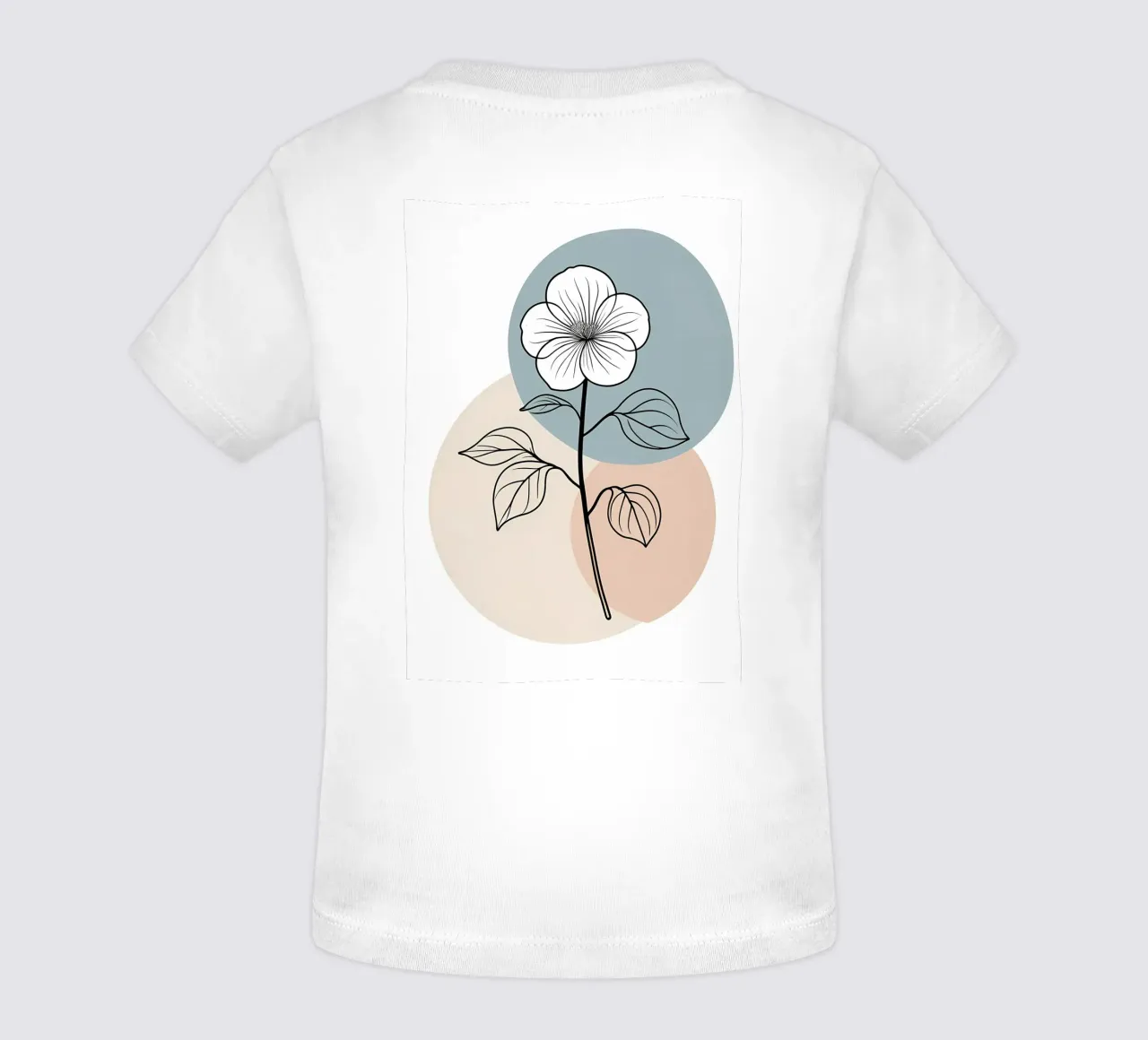Line art minimalista di un singolo fiore di begonia maglietta neonato da Bloom And Brush