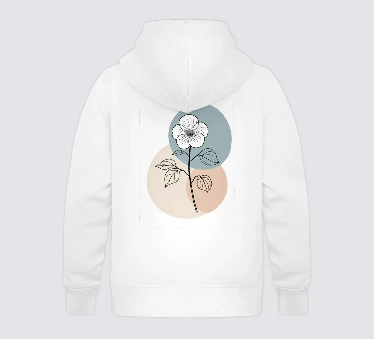 Line art minimalista di un singolo fiore di begonia felpa bambino con cappuccio da Bloom And Brush
