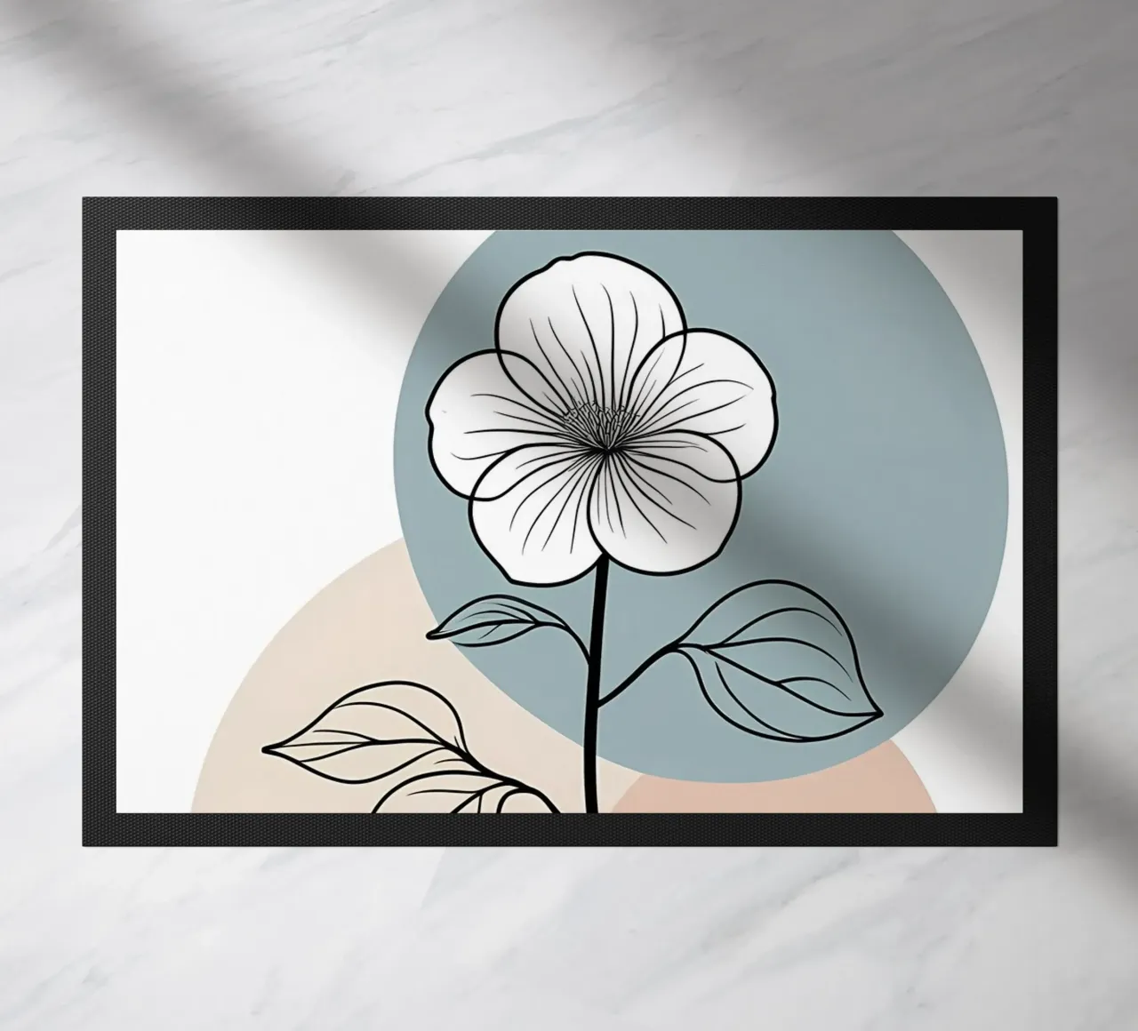 Line art minimalista di un singolo fiore di begonia zerbino da Bloom And Brush