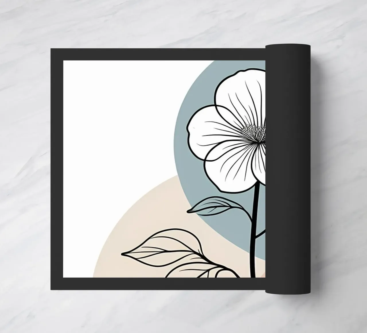 Line art minimalista di un singolo fiore di begonia zerbino da Bloom And Brush