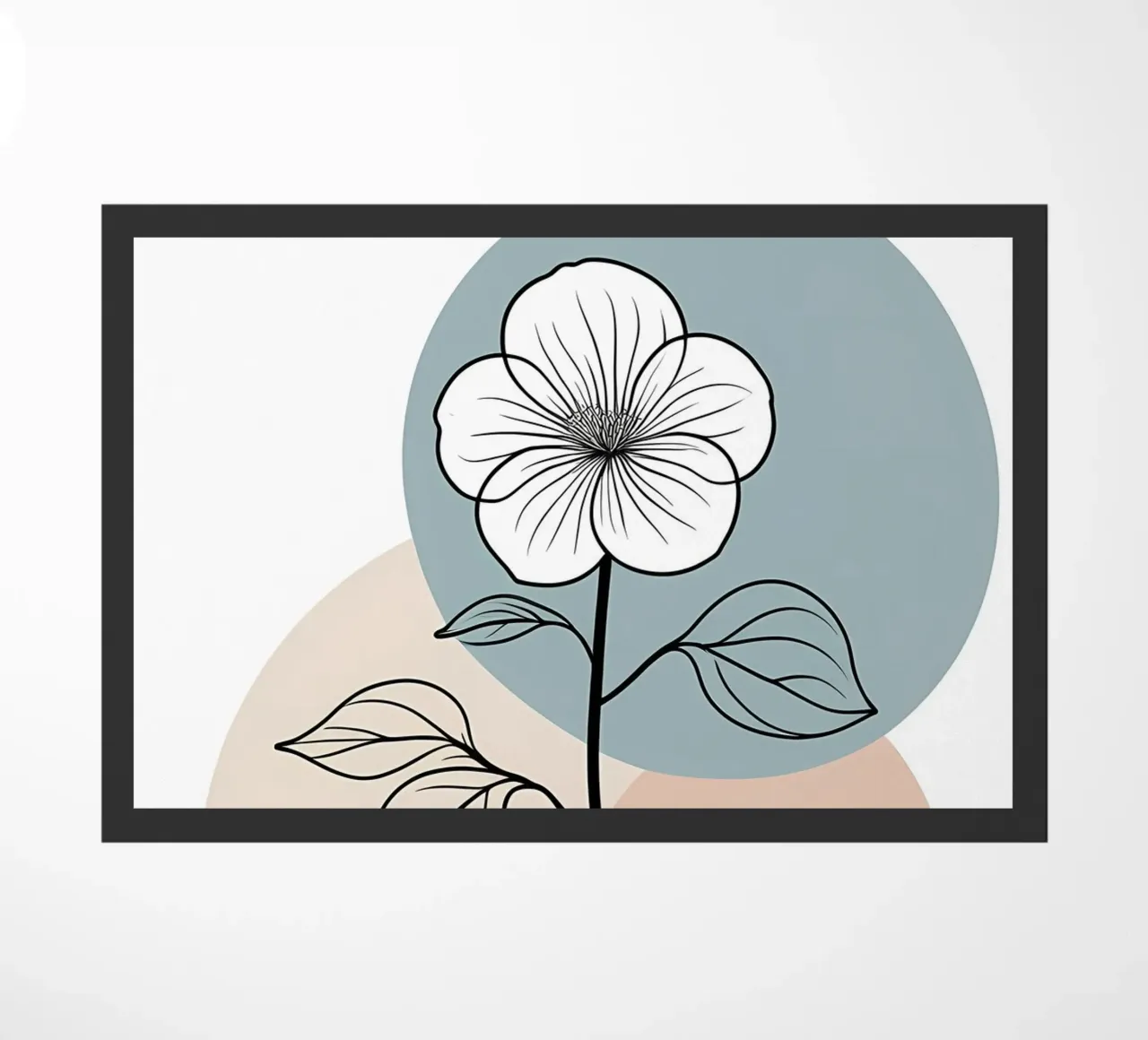 Line art minimalista di un singolo fiore di begonia zerbino da Bloom And Brush