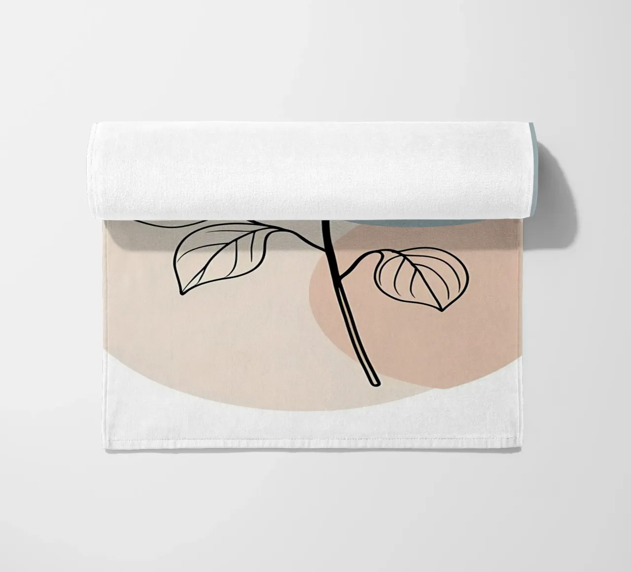 Line art minimalista di un singolo fiore di begonia telo mare da Bloom And Brush