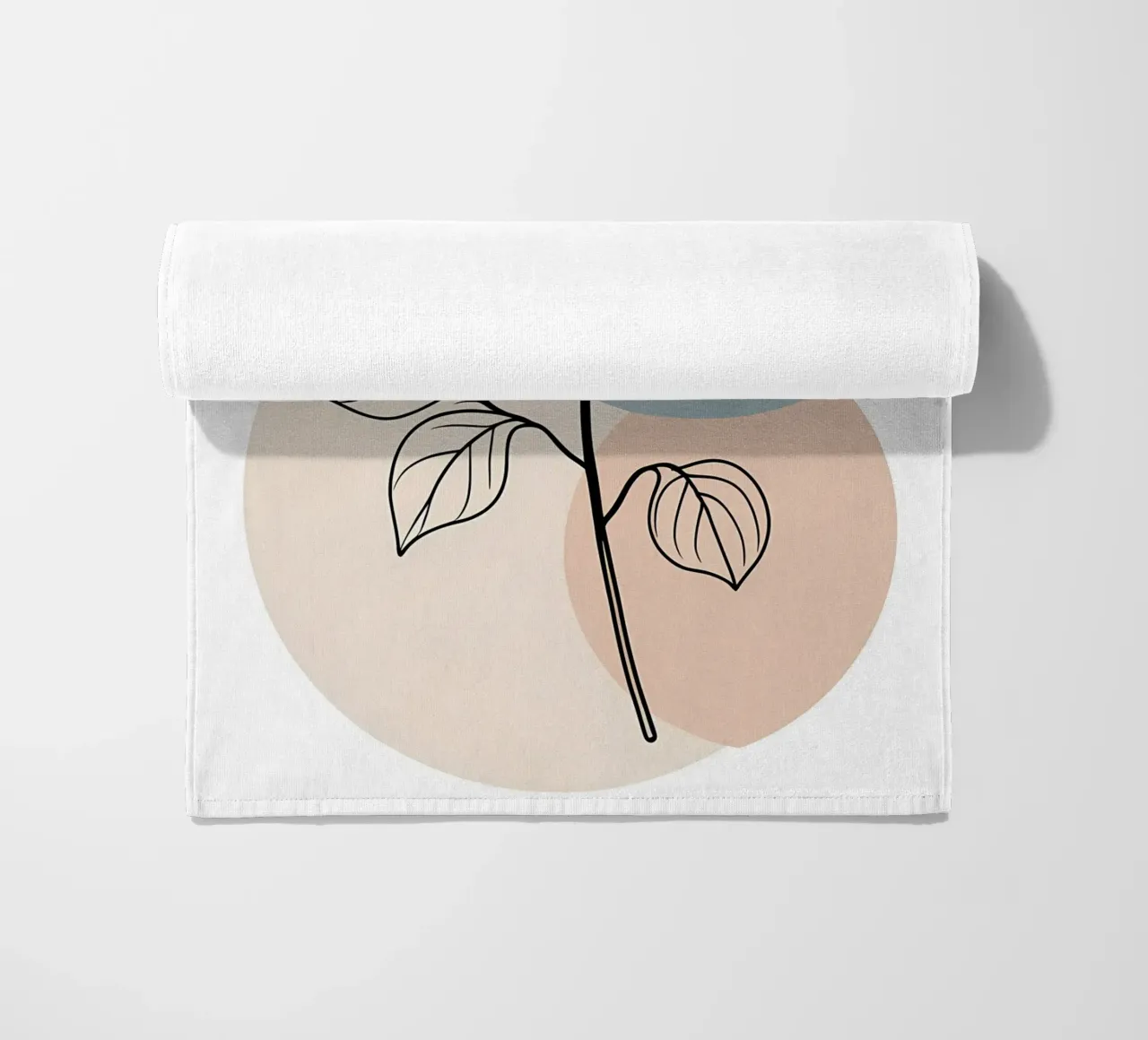 Line art minimalista di un singolo fiore di begonia telo mare da Bloom And Brush