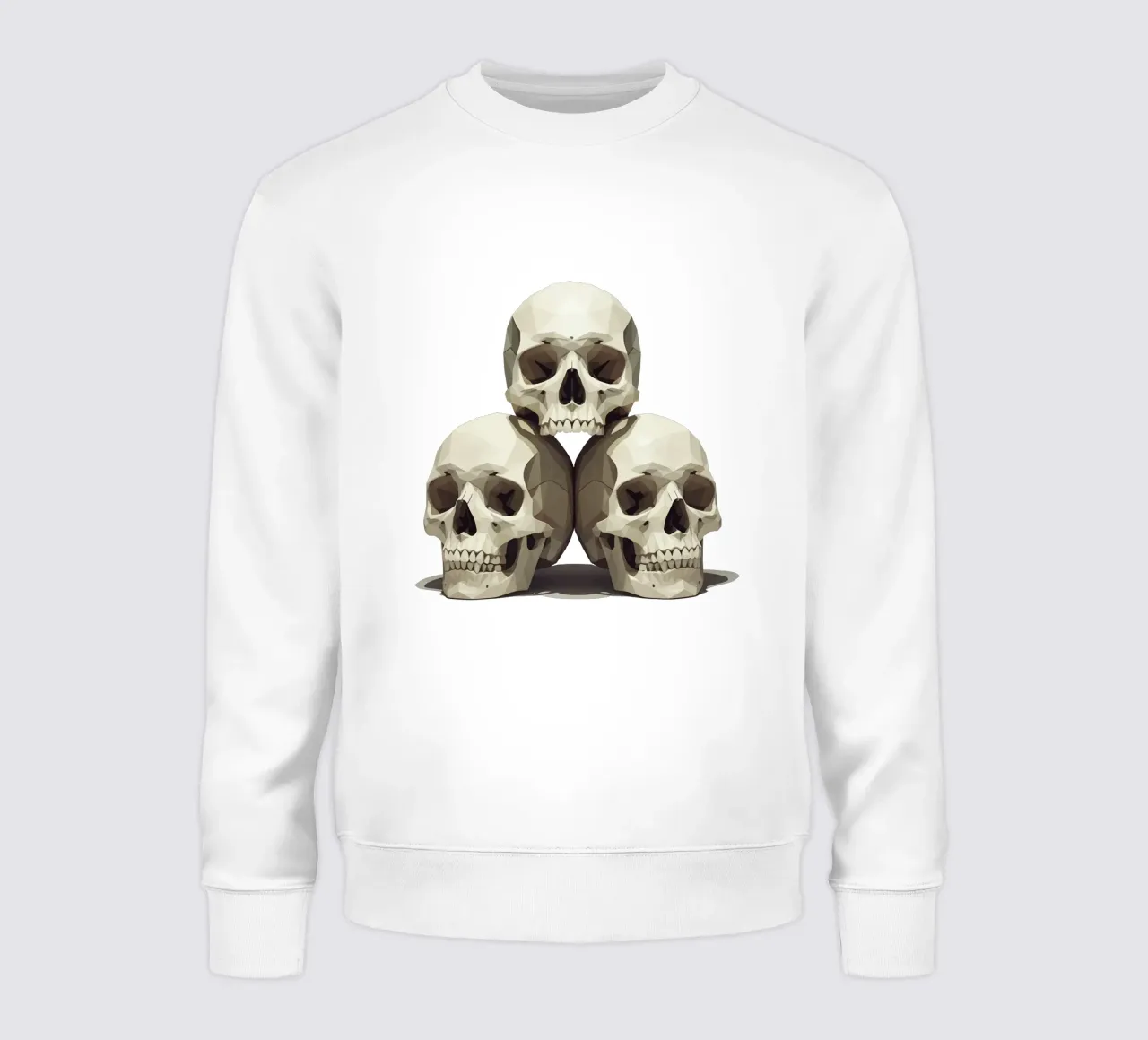 Pyramide der Totenköpfe Low Poly Sweatshirt von Low Profile