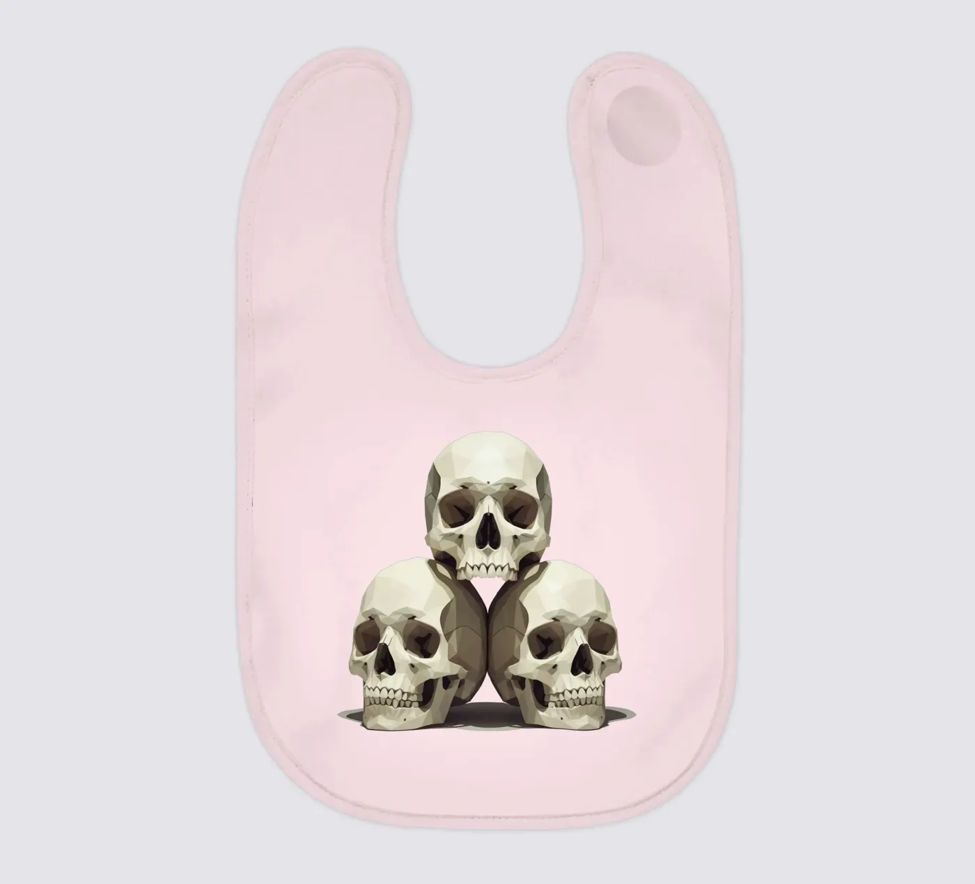 Pyramid of Skulls Low Poly Babylätzchen von Low Profile