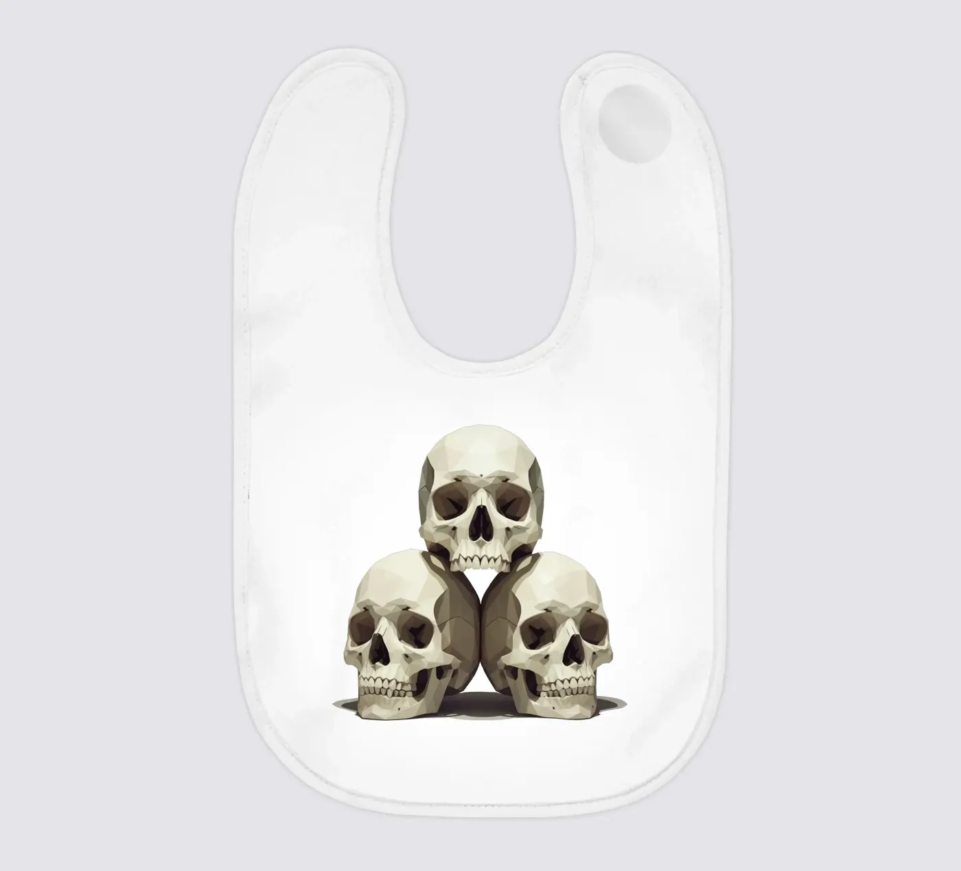 Pyramid of Skulls Low Poly Babylätzchen von Low Profile