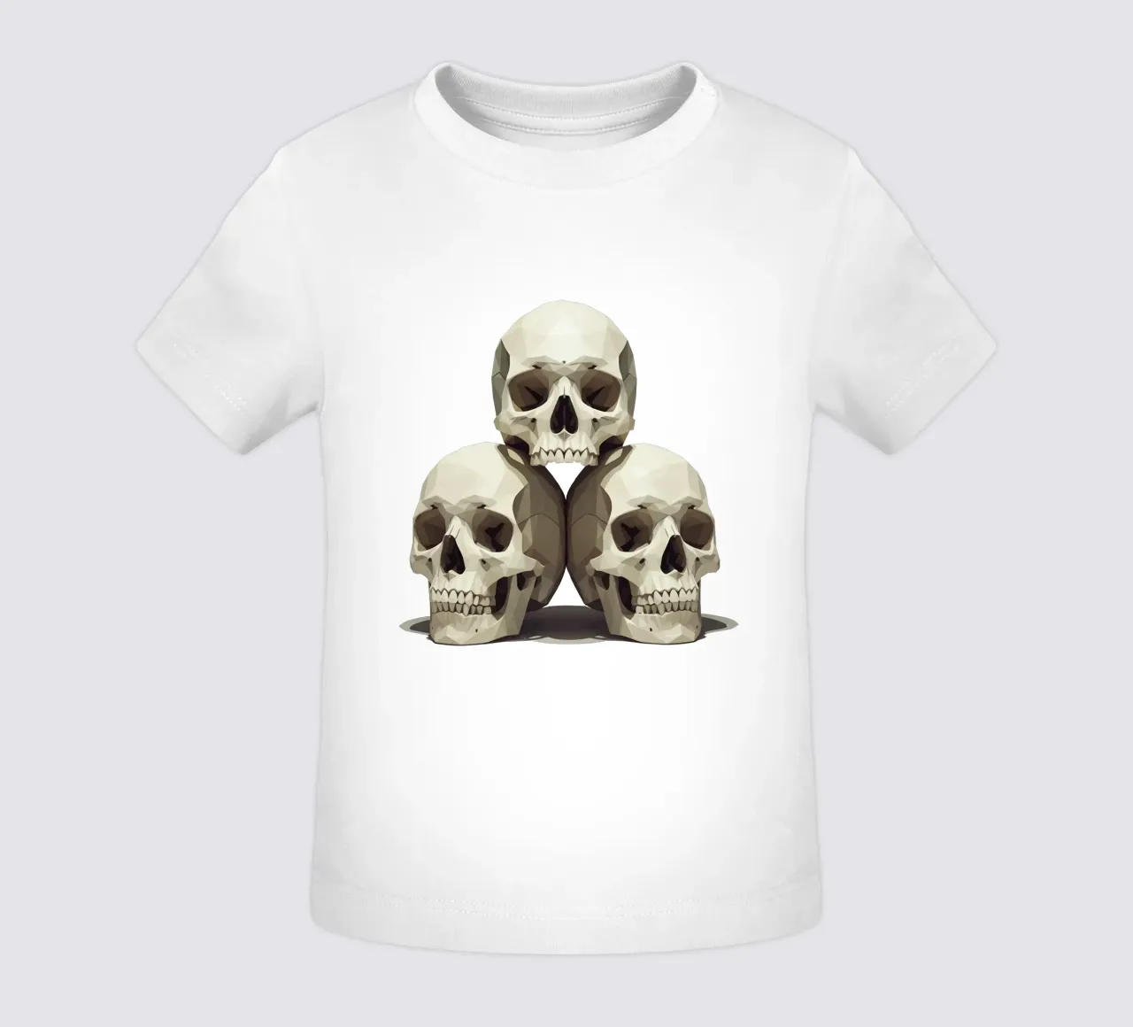 Piramide di teschi Low Poly maglietta neonato da Low Profile